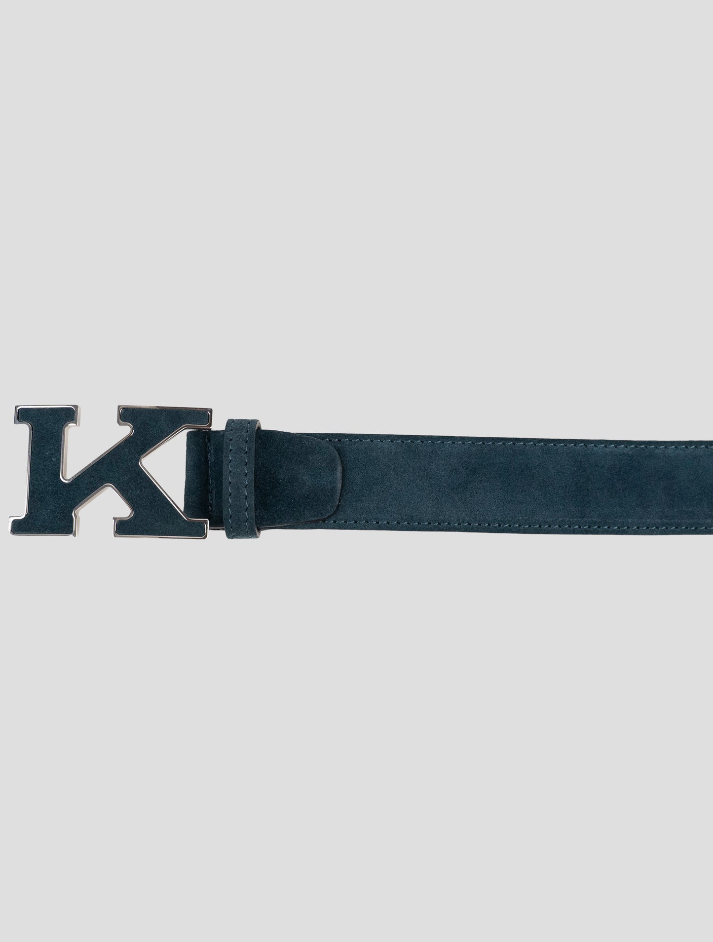 Kiton Green Leather Suede Belt