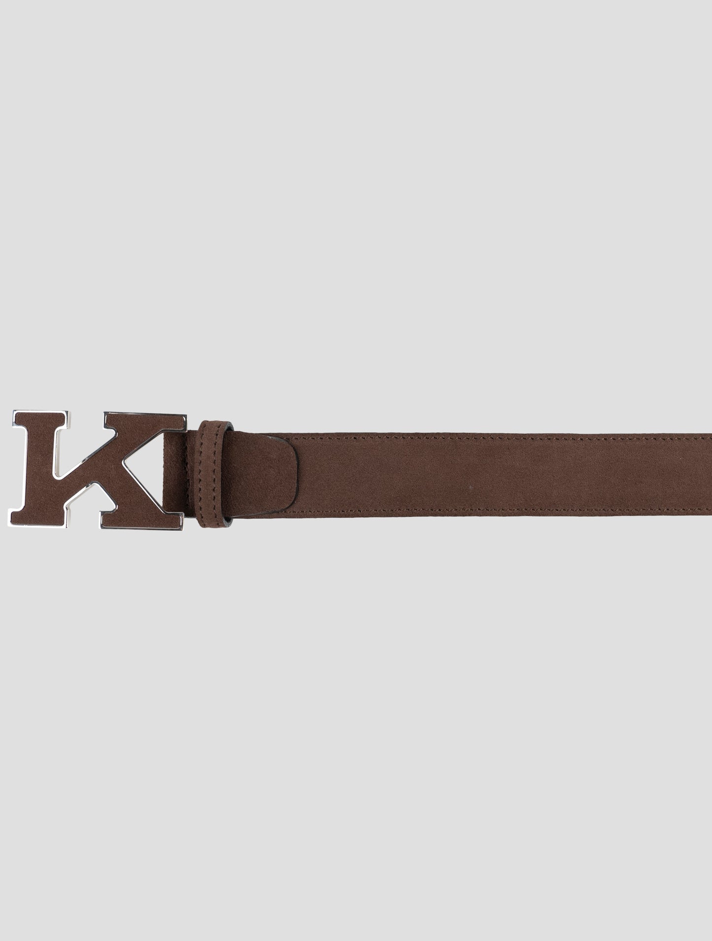 Kiton Brown Leather Suede Belt