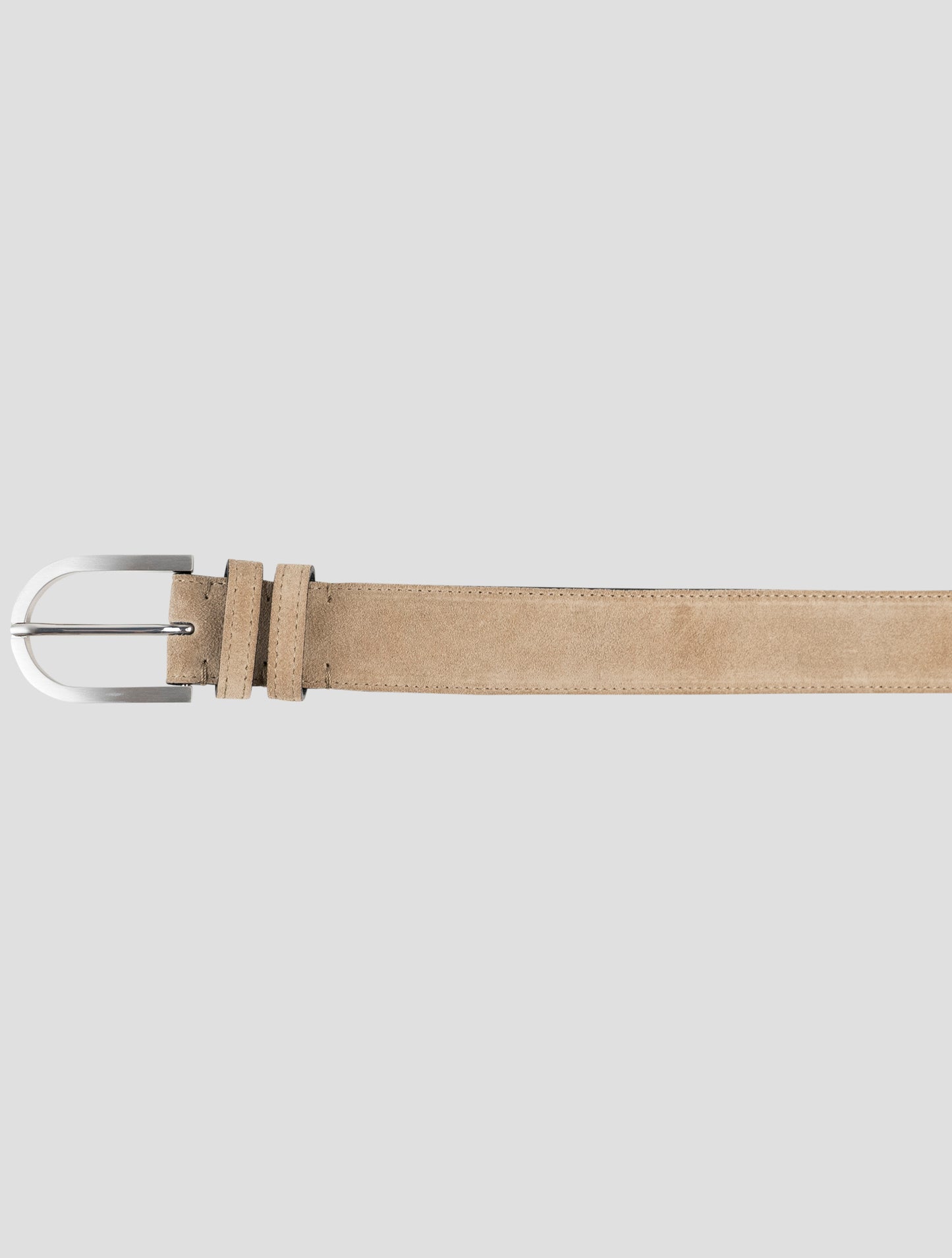 Kiton Beige Leather Suede Belt