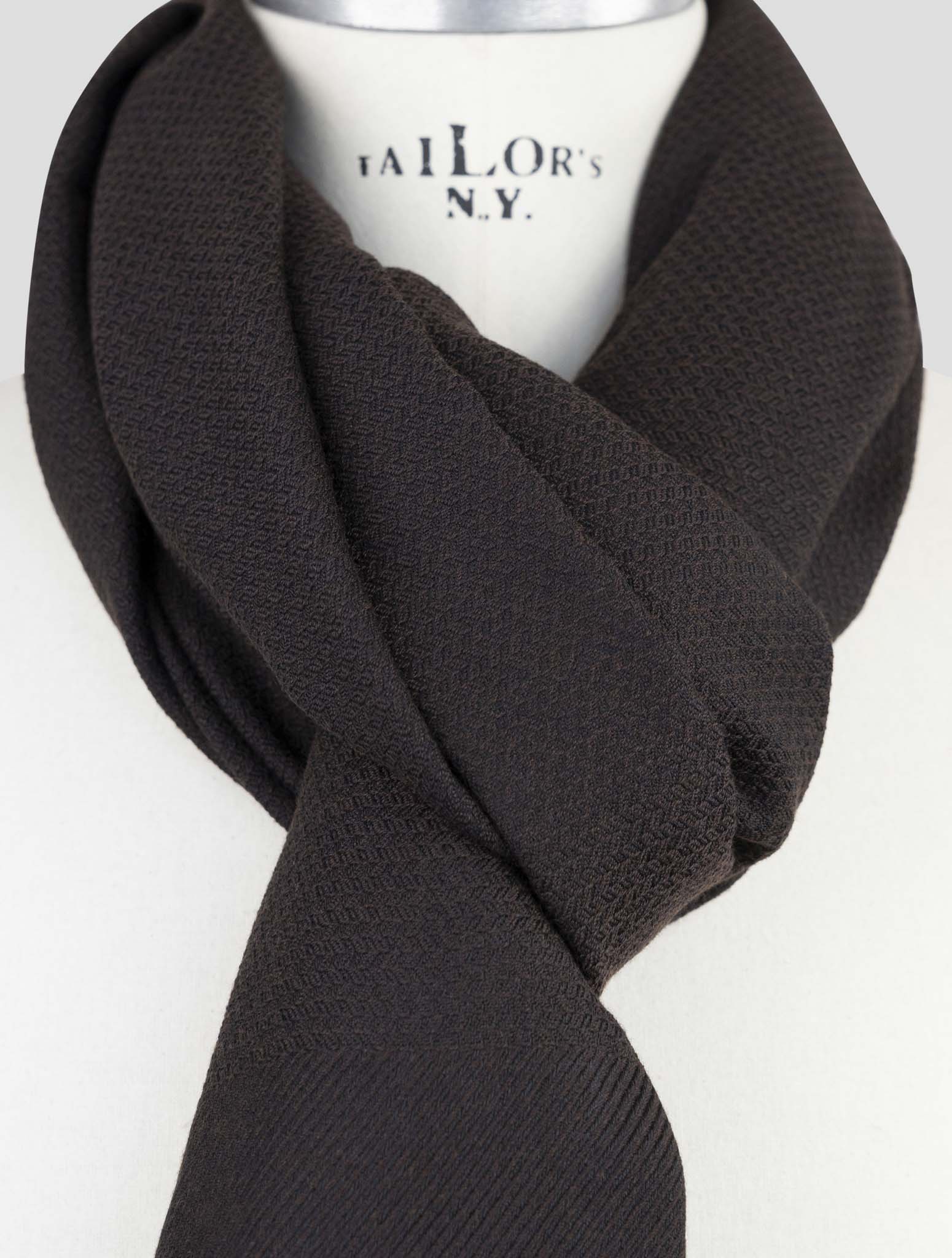 Kiton Blue Cashmere Silk Scarf
