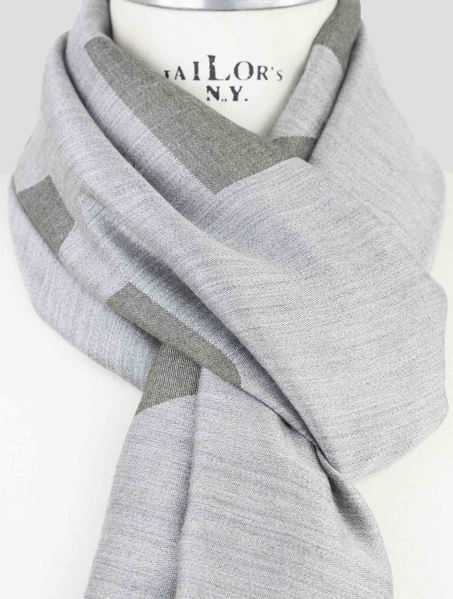 Kiton Green Cashmere Silk Scarf