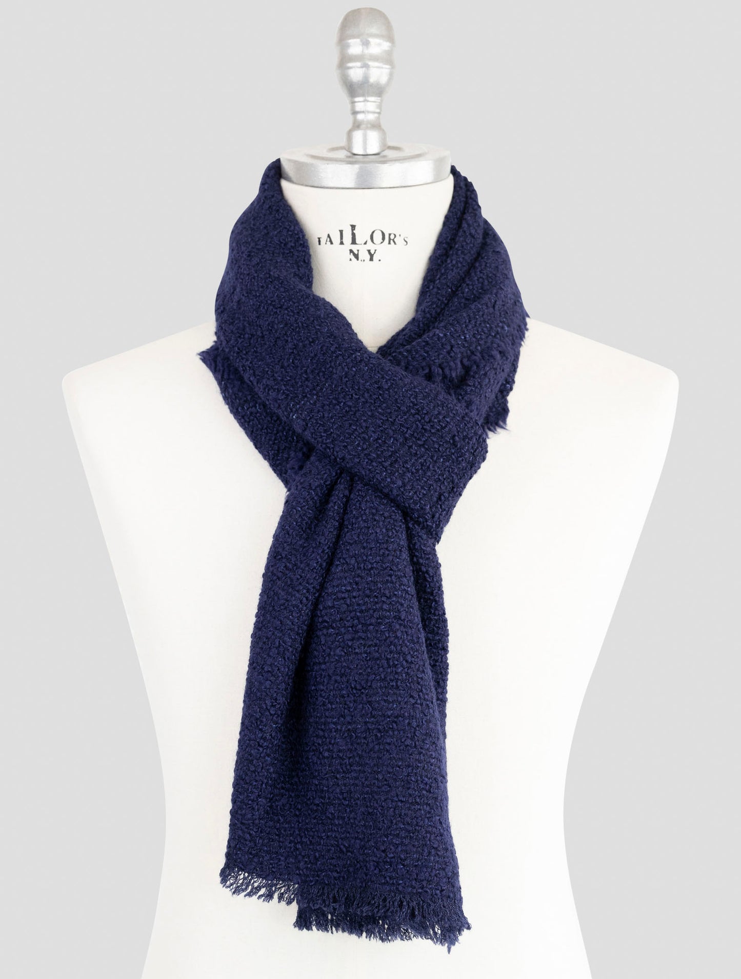 Kiton Blue Cashmere Silk Scarf