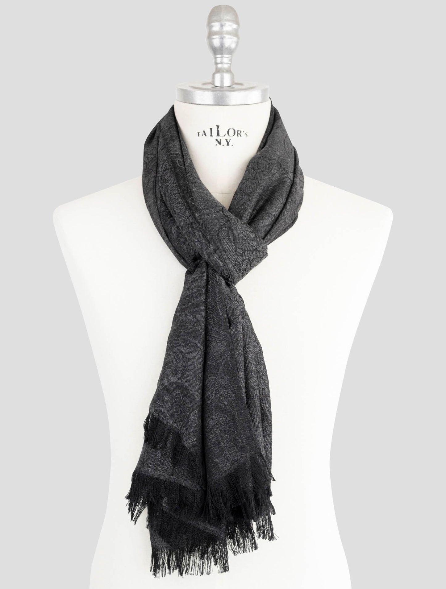 Kiton Blue Cashmere Silk Scarf