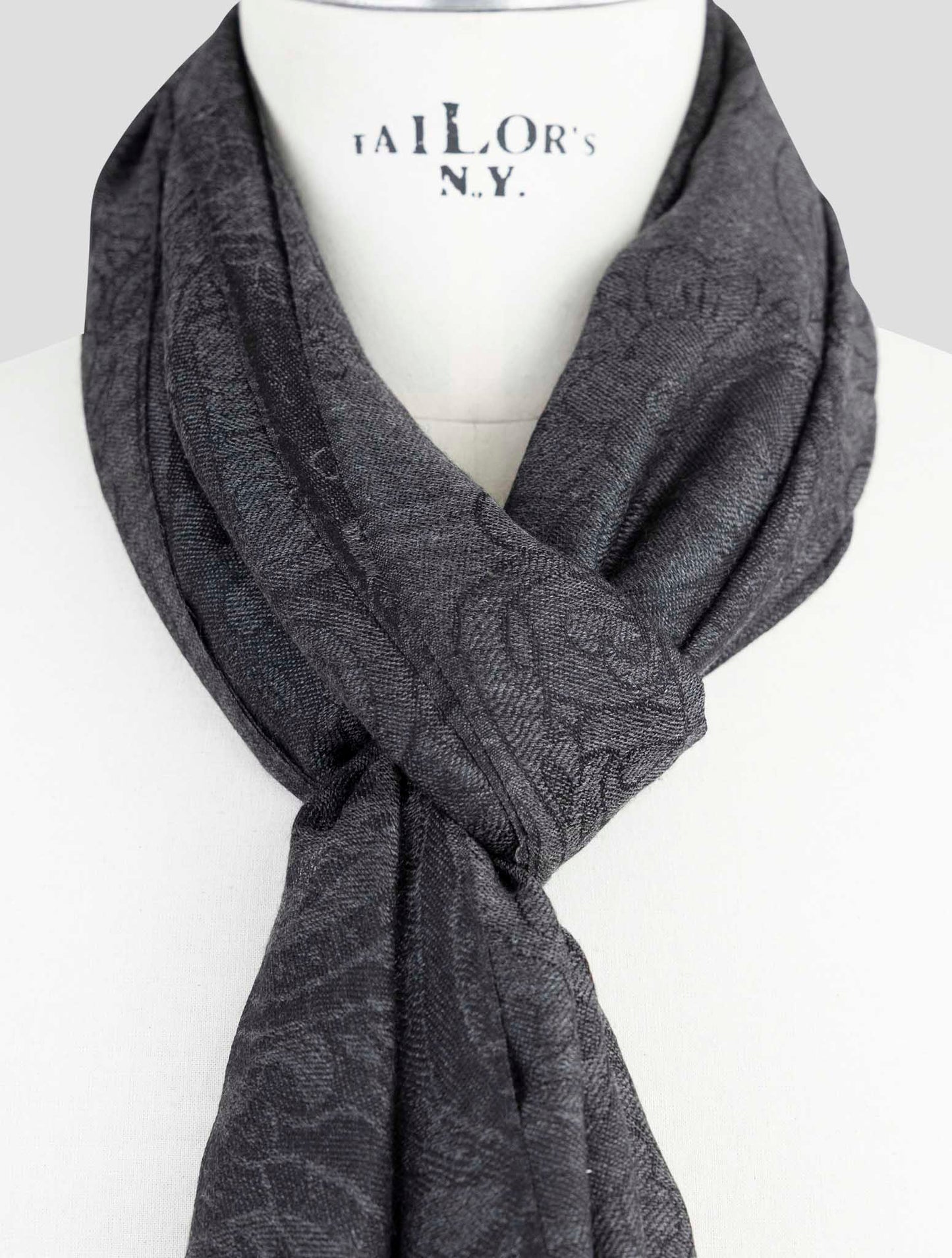 Kiton Blue Cashmere Silk Scarf