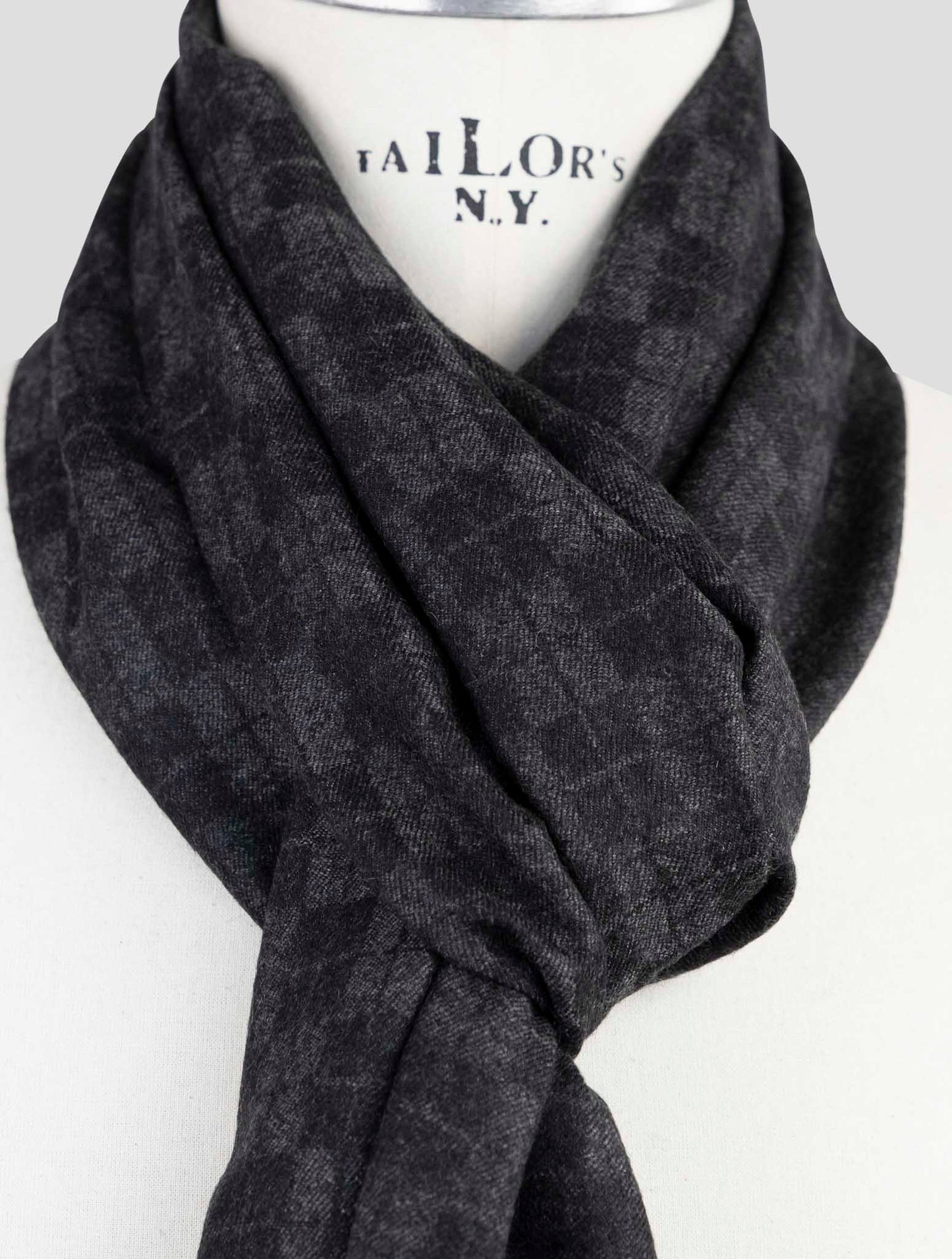 Kiton Gray Cashmere Scarf