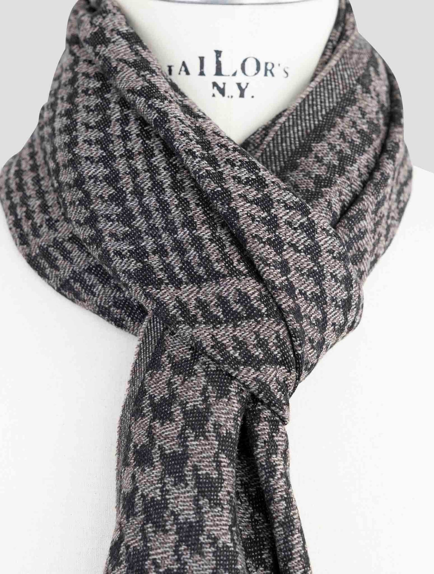 Kiton Brown Wool Scarf