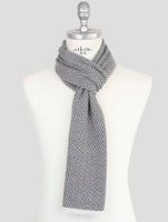 Kiton Black White Cashmere Silk Scarf