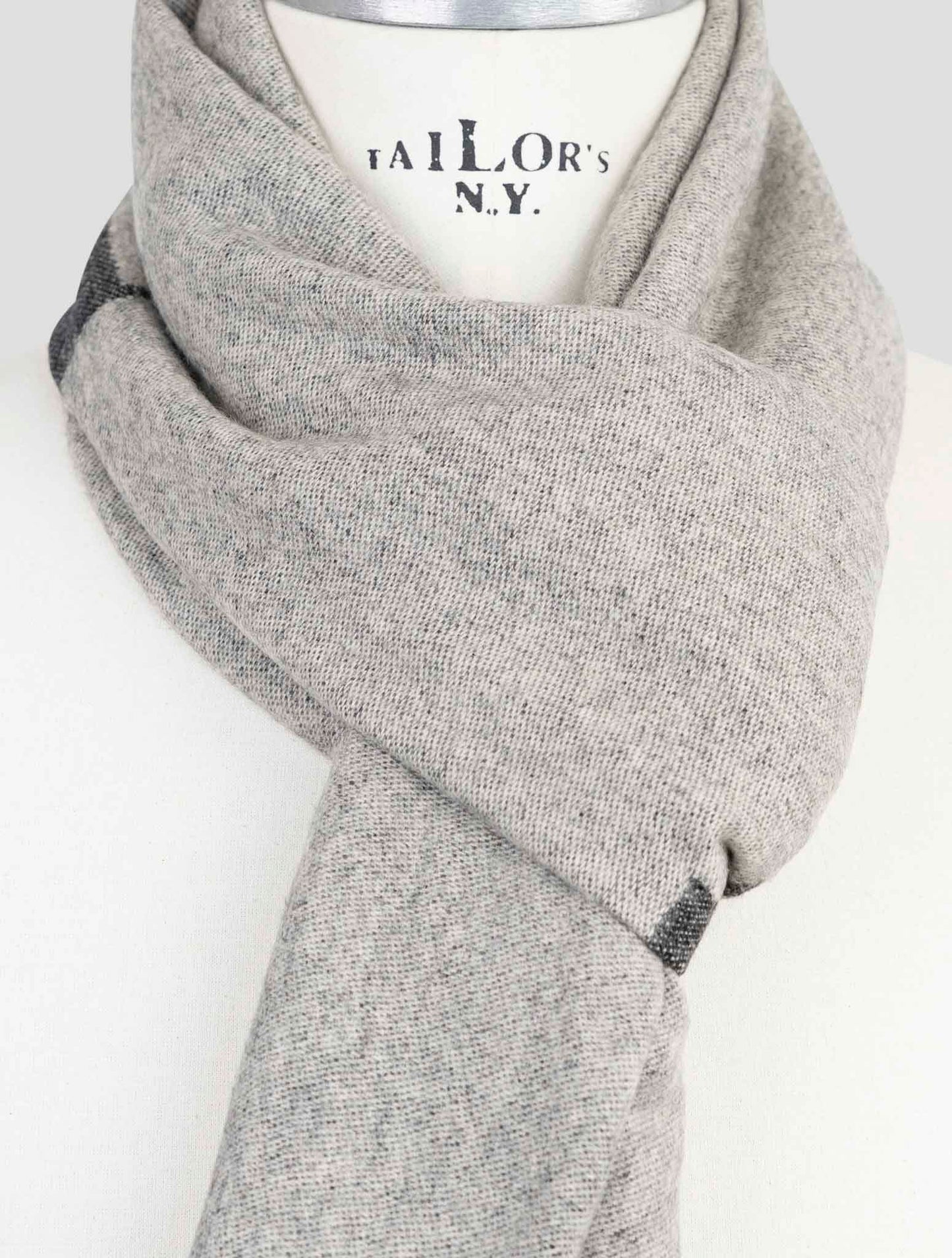 Kiton Blue Silk Cashmere Scarf