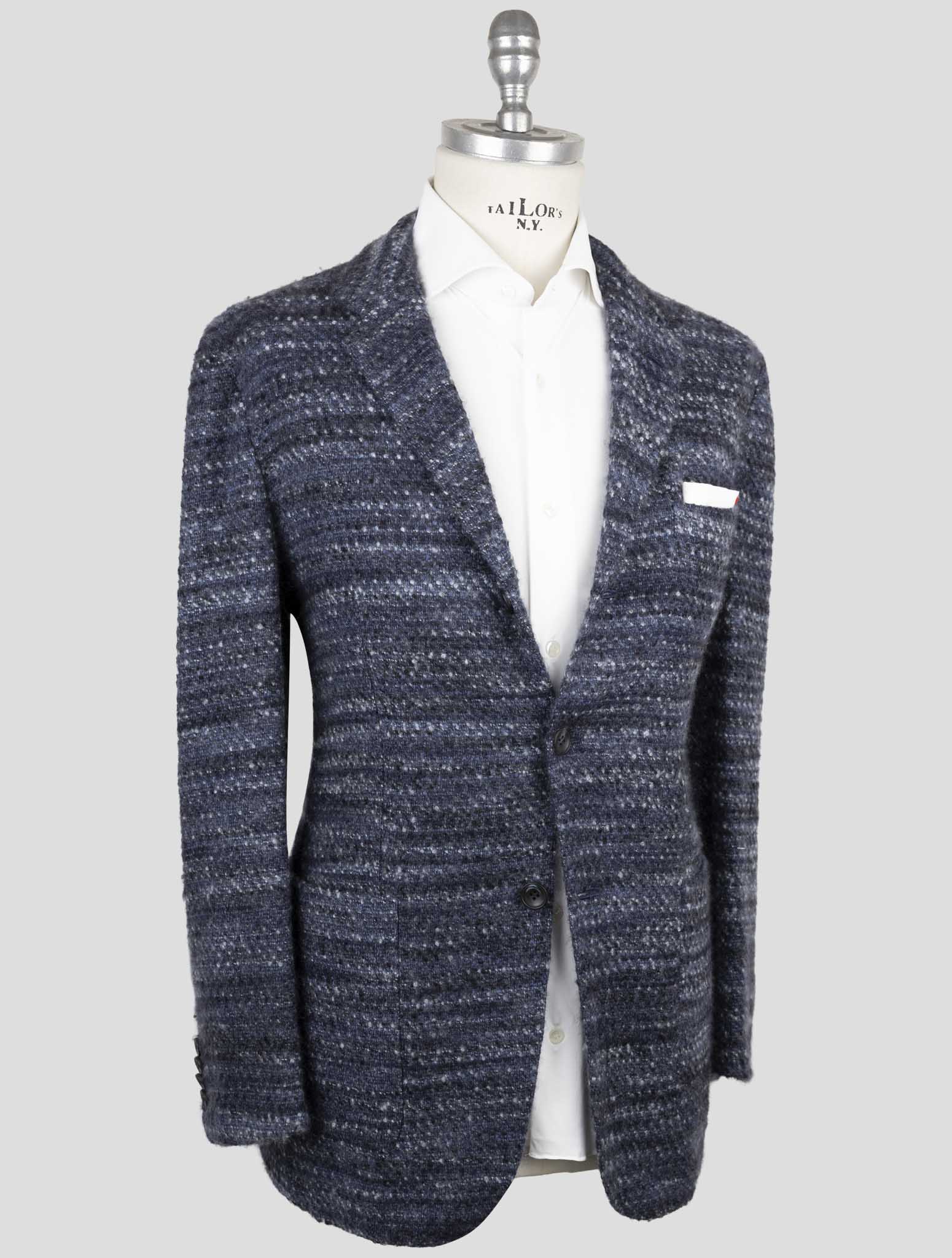 Kiton Blue Cashmere Silk Blazer