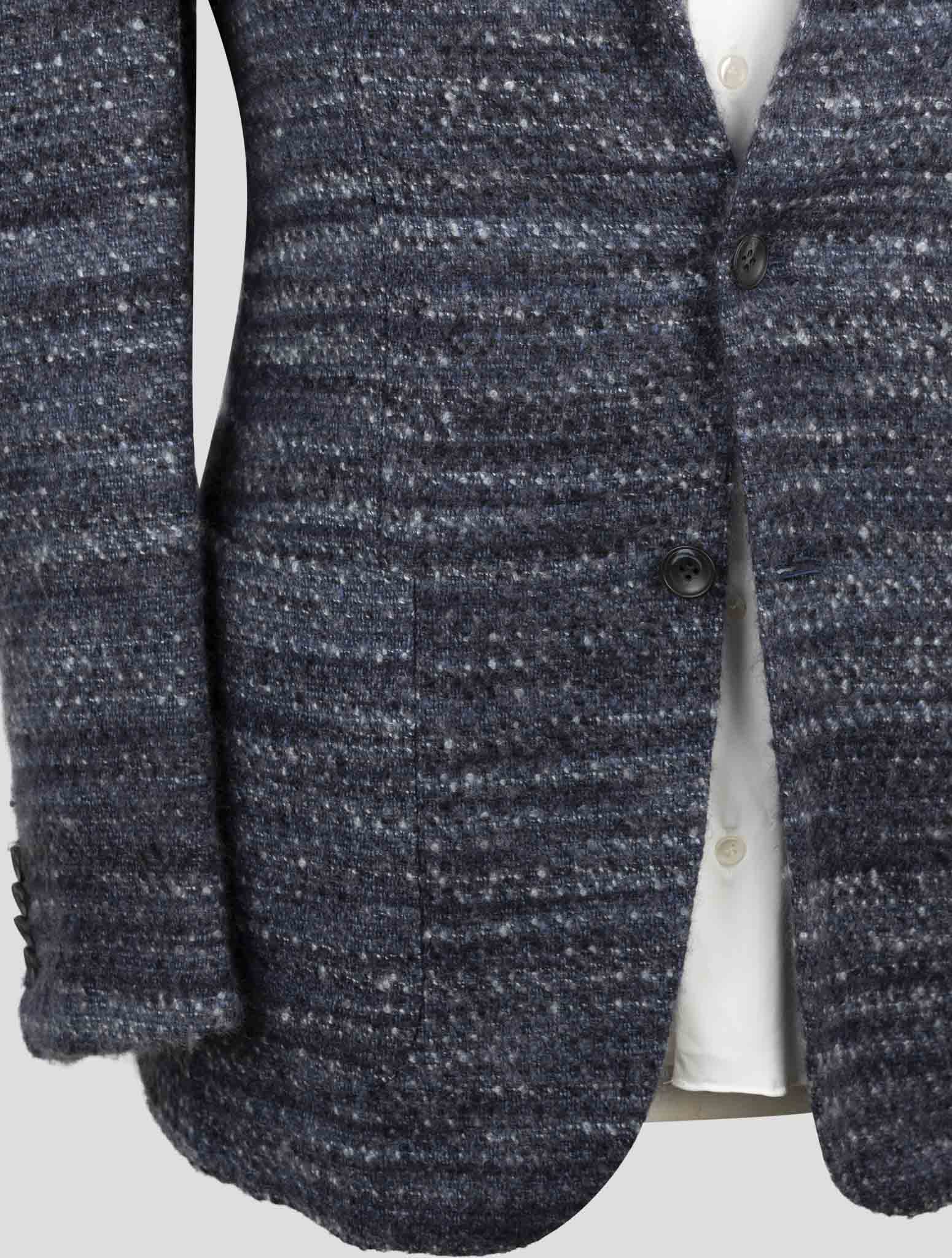 Kiton Blue Cashmere Silk Blazer