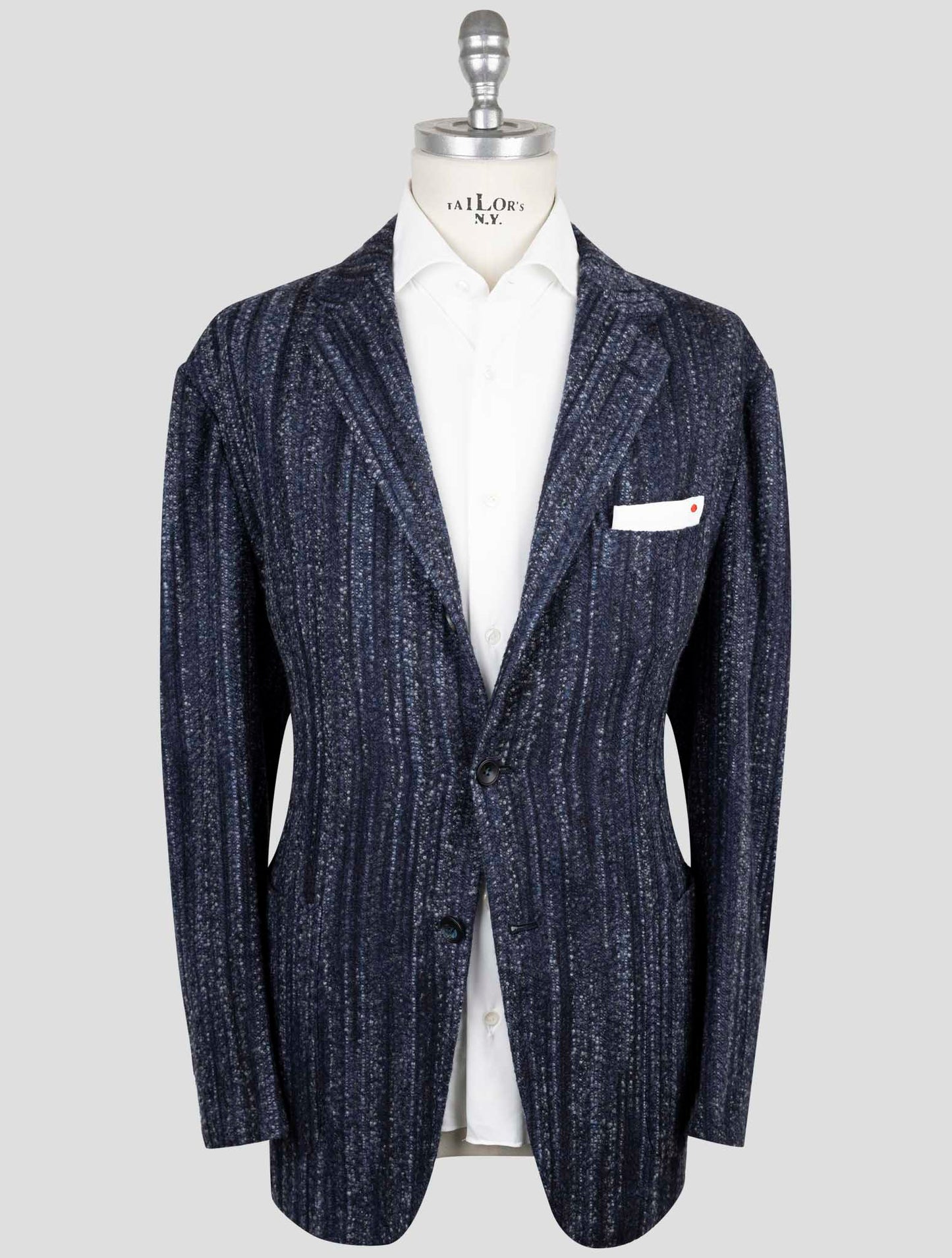 Kiton Blue Cashmere Silk Blazer