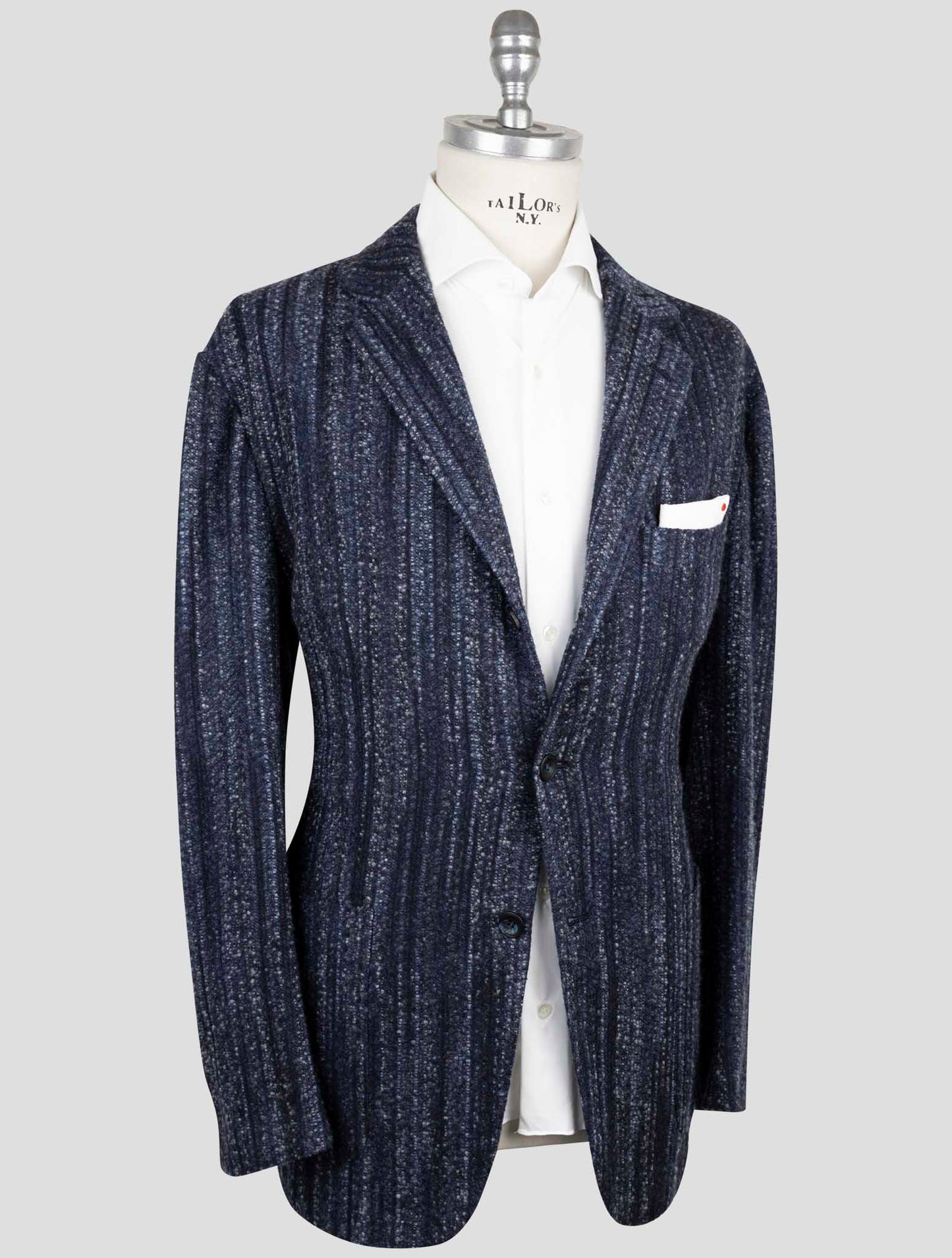 Kiton Blue Cashmere Silk Blazer