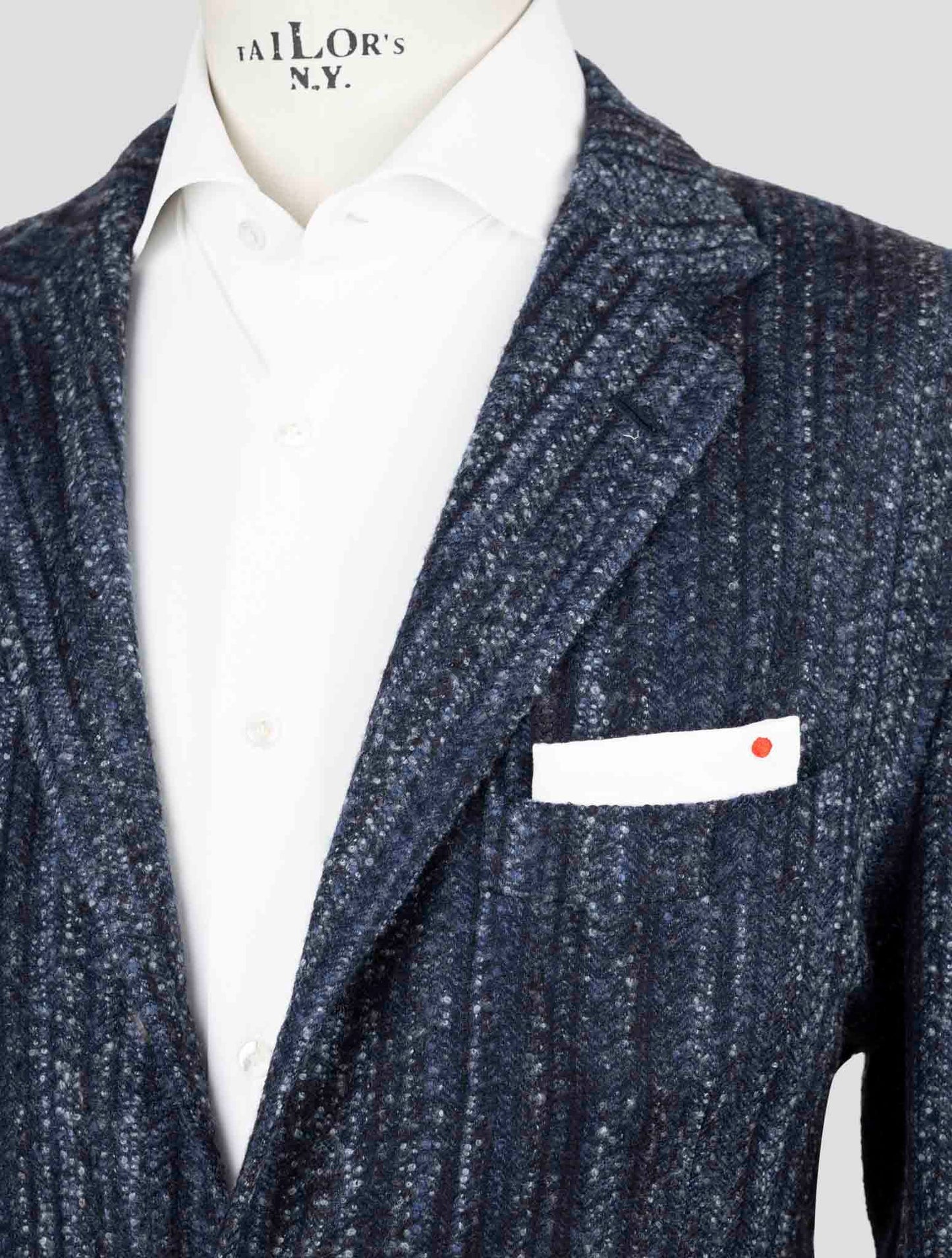 Kiton Blue Cashmere Silk Blazer