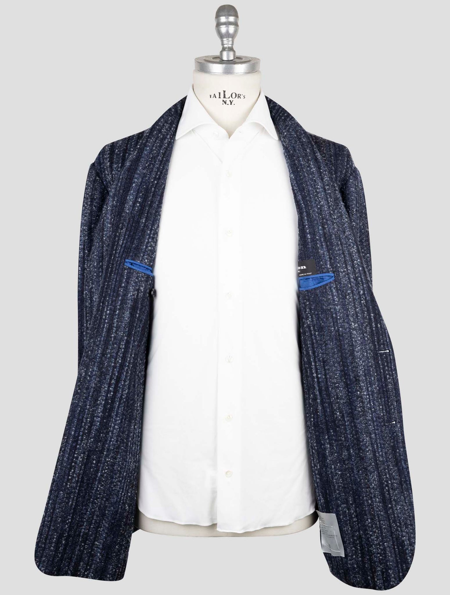 Kiton Blue Cashmere Silk Blazer