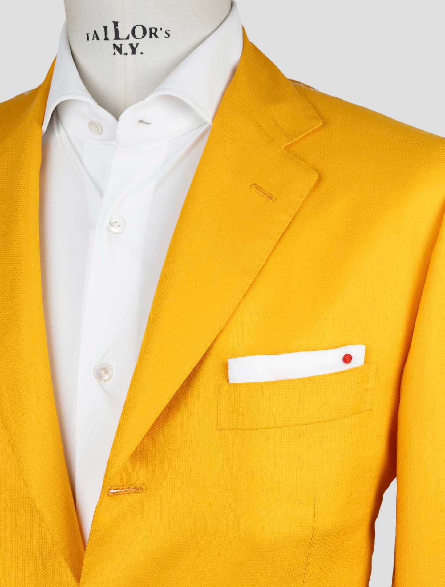 Kiton Yellow Cotton Linen Blazer