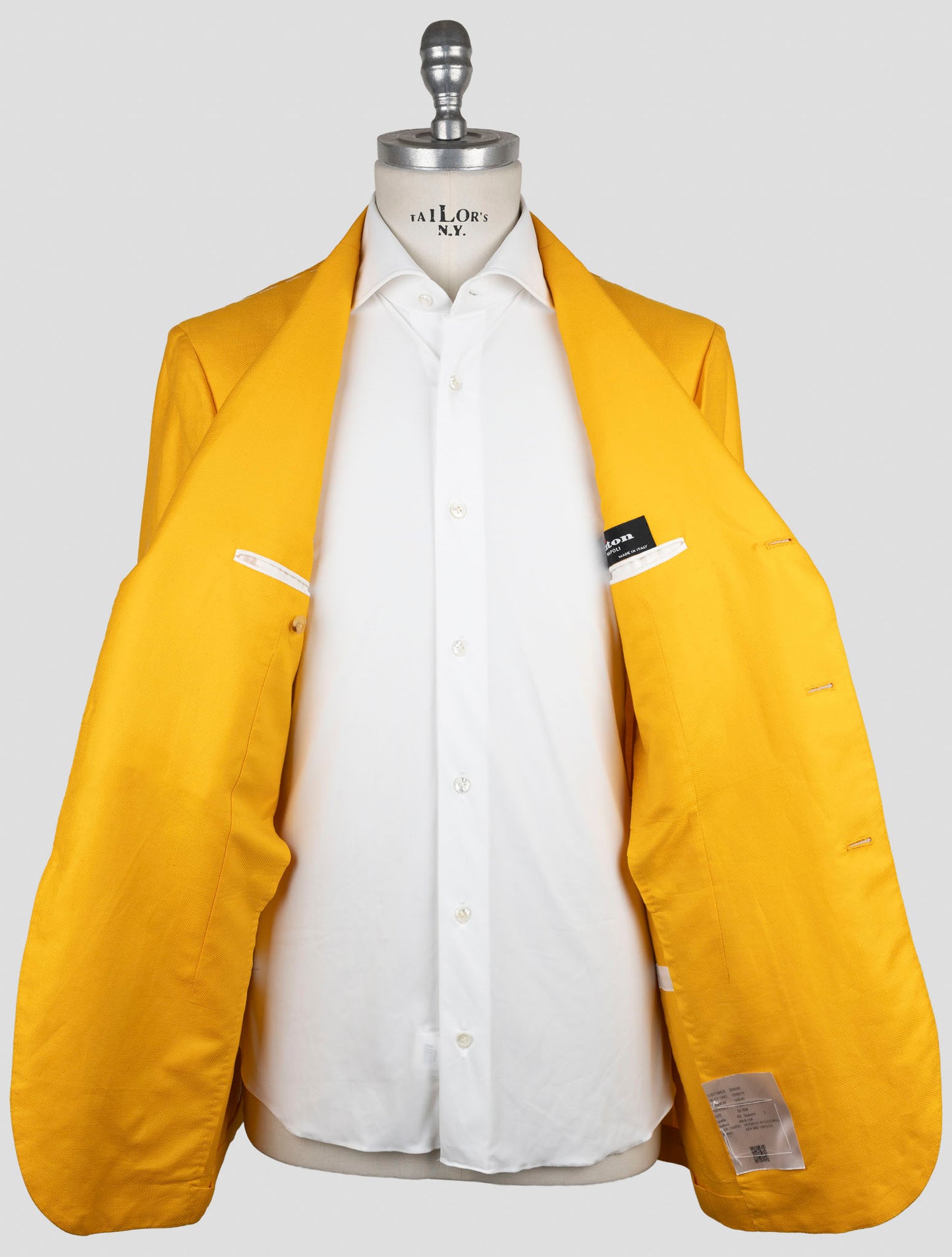 Kiton Yellow Cotton Linen Blazer