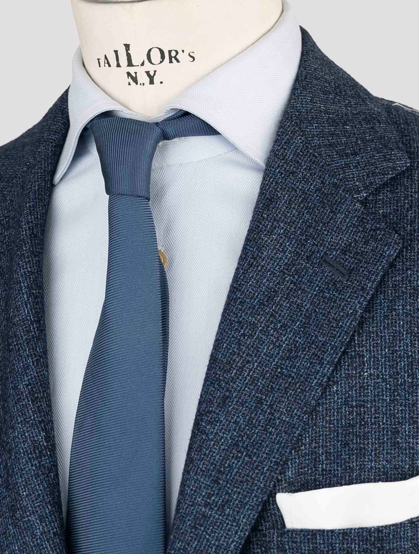 Kiton Blue Cashmere Silk Linen Blazer