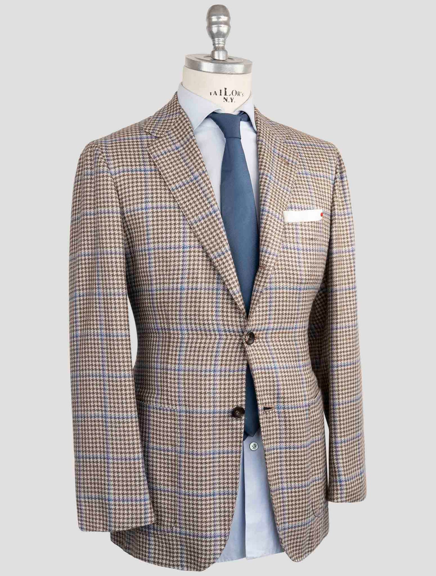 Kiton Brown Cashmere Silk Linen Blazer