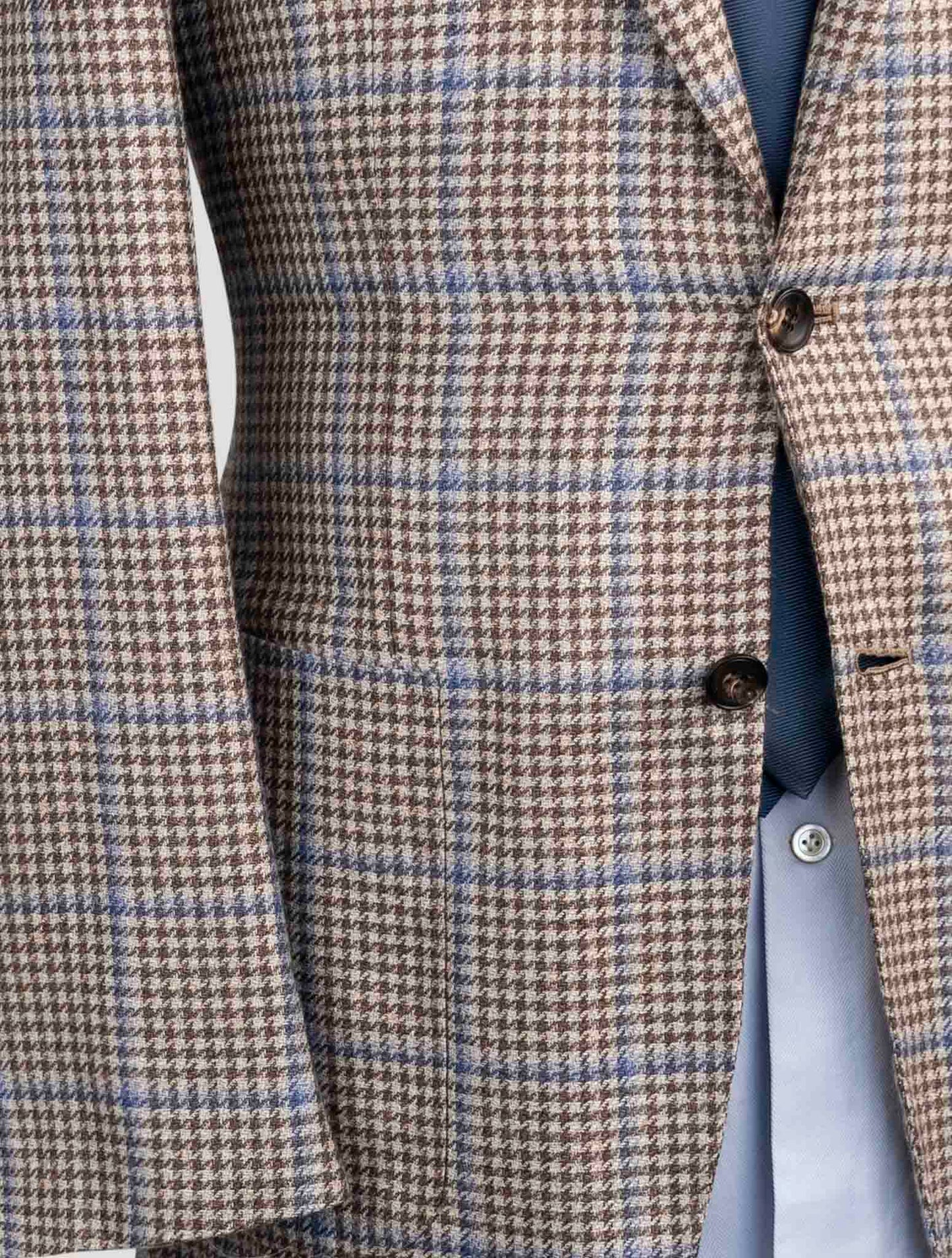 Kiton Brown Cashmere Silk Linen Blazer