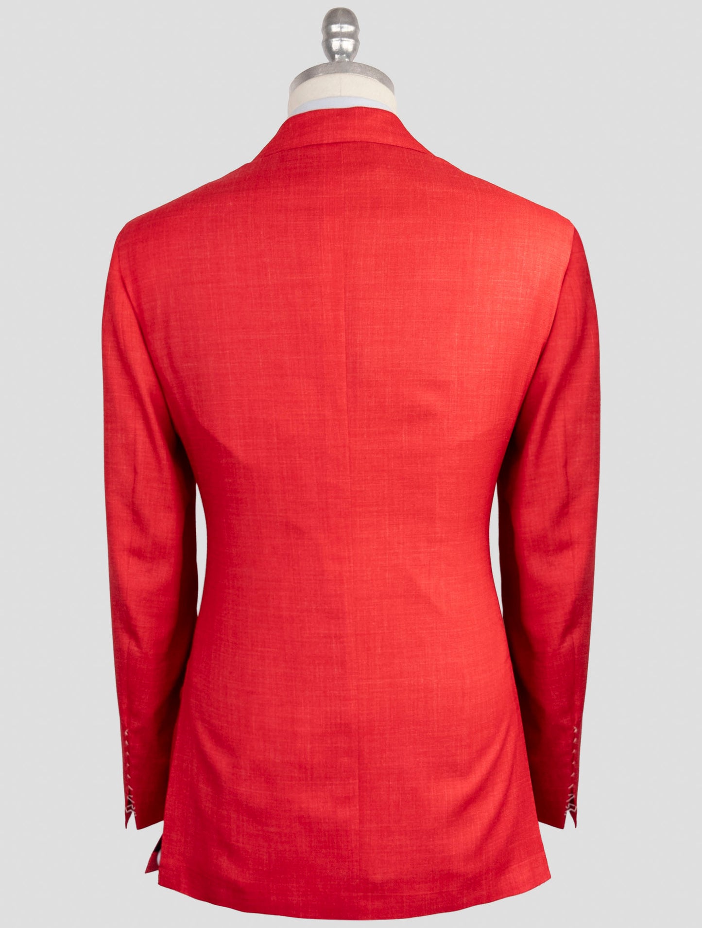 Kiton Red Silk Cashmere Linen Blazer