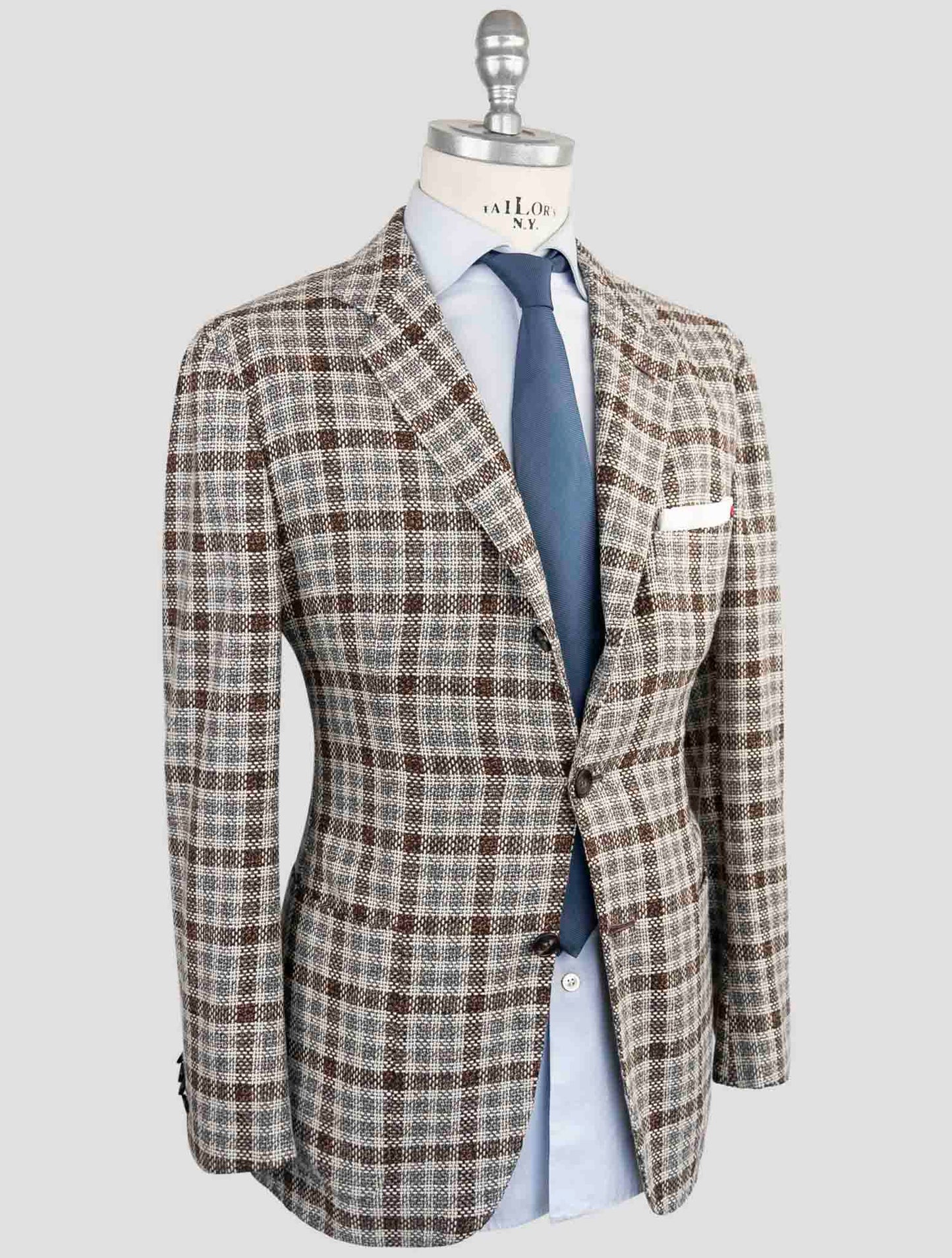 Kiton Brown Gray Cashmere Blazer