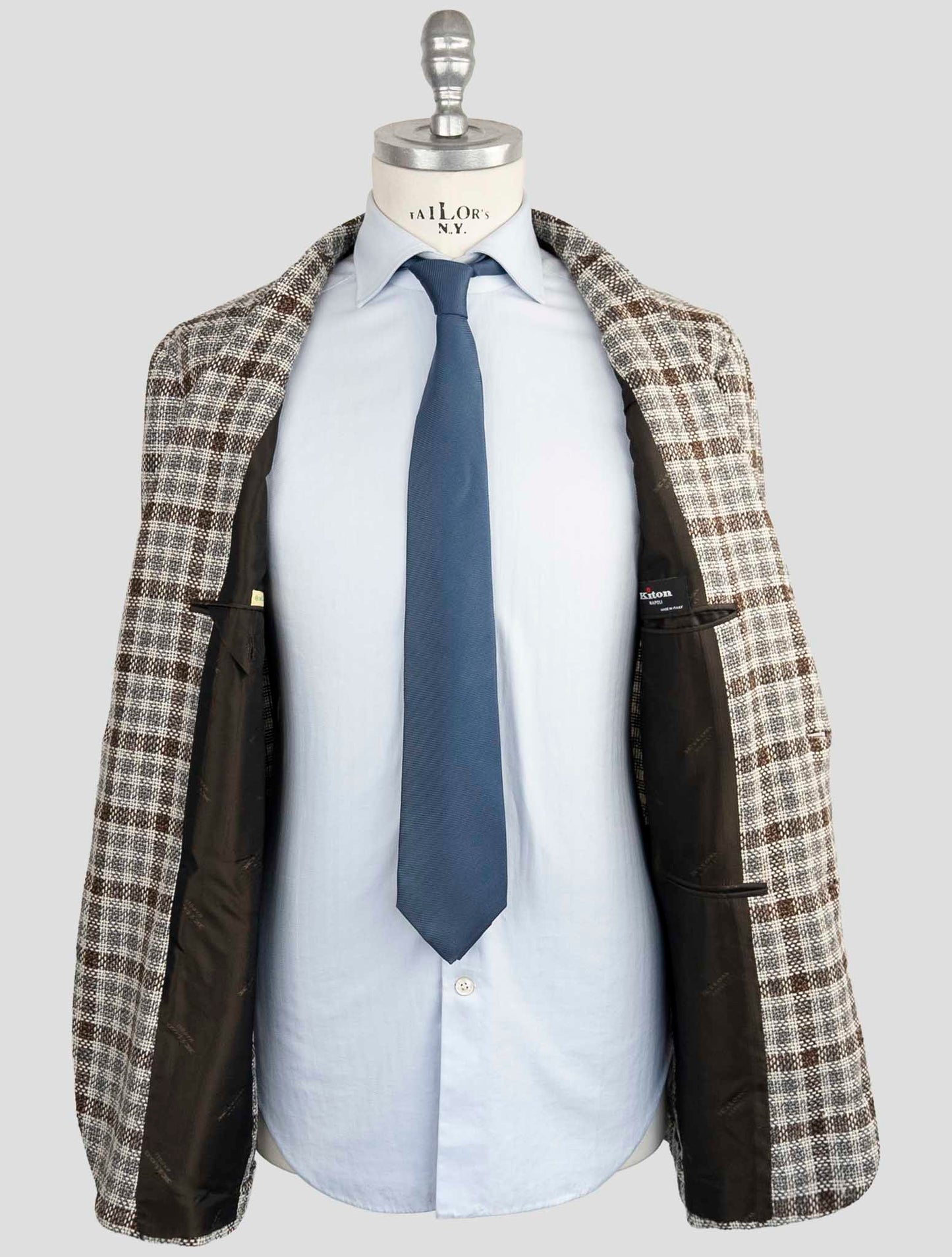 Kiton Brown Gray Cashmere Blazer
