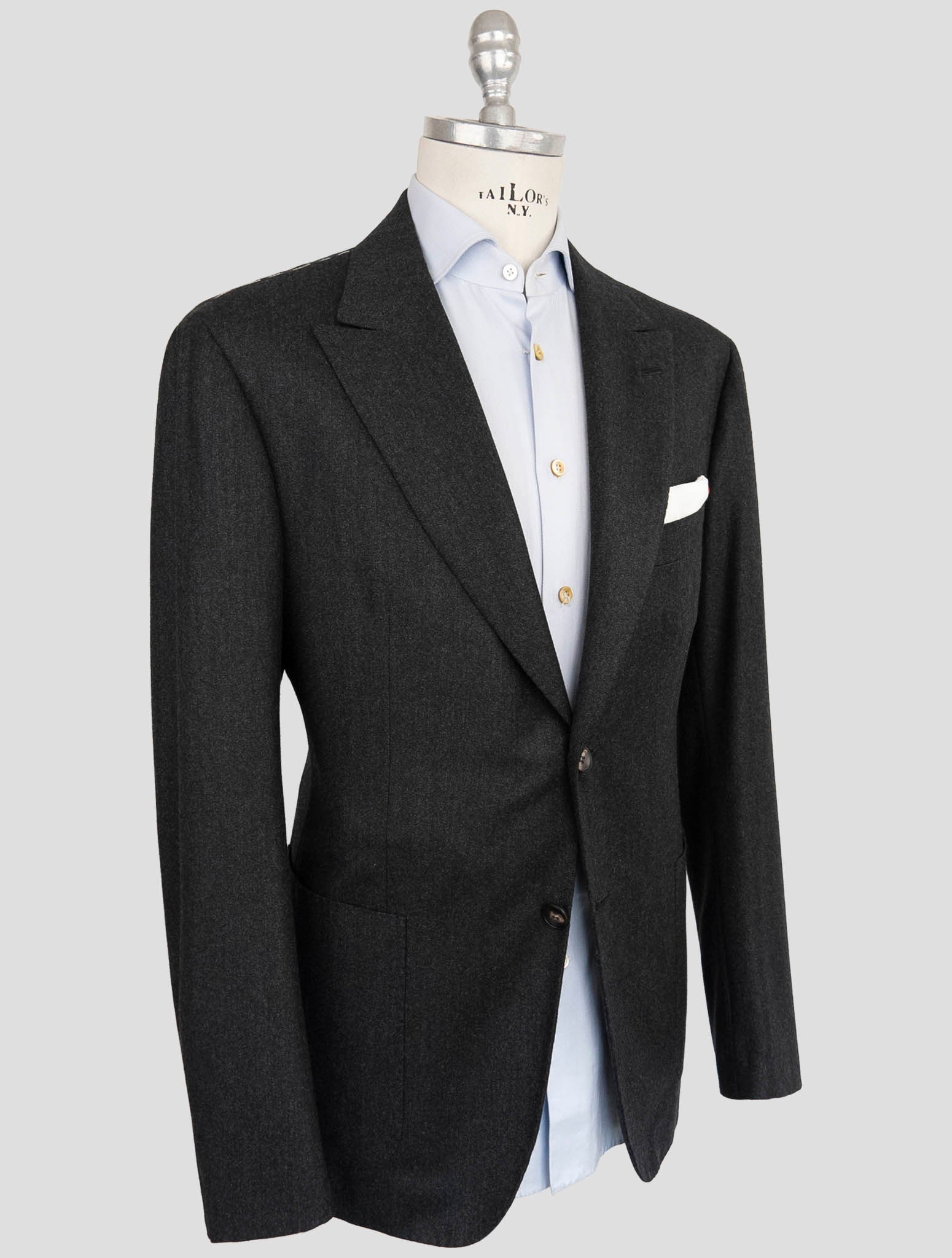 Kiton Dark Gray Cashmere Suit