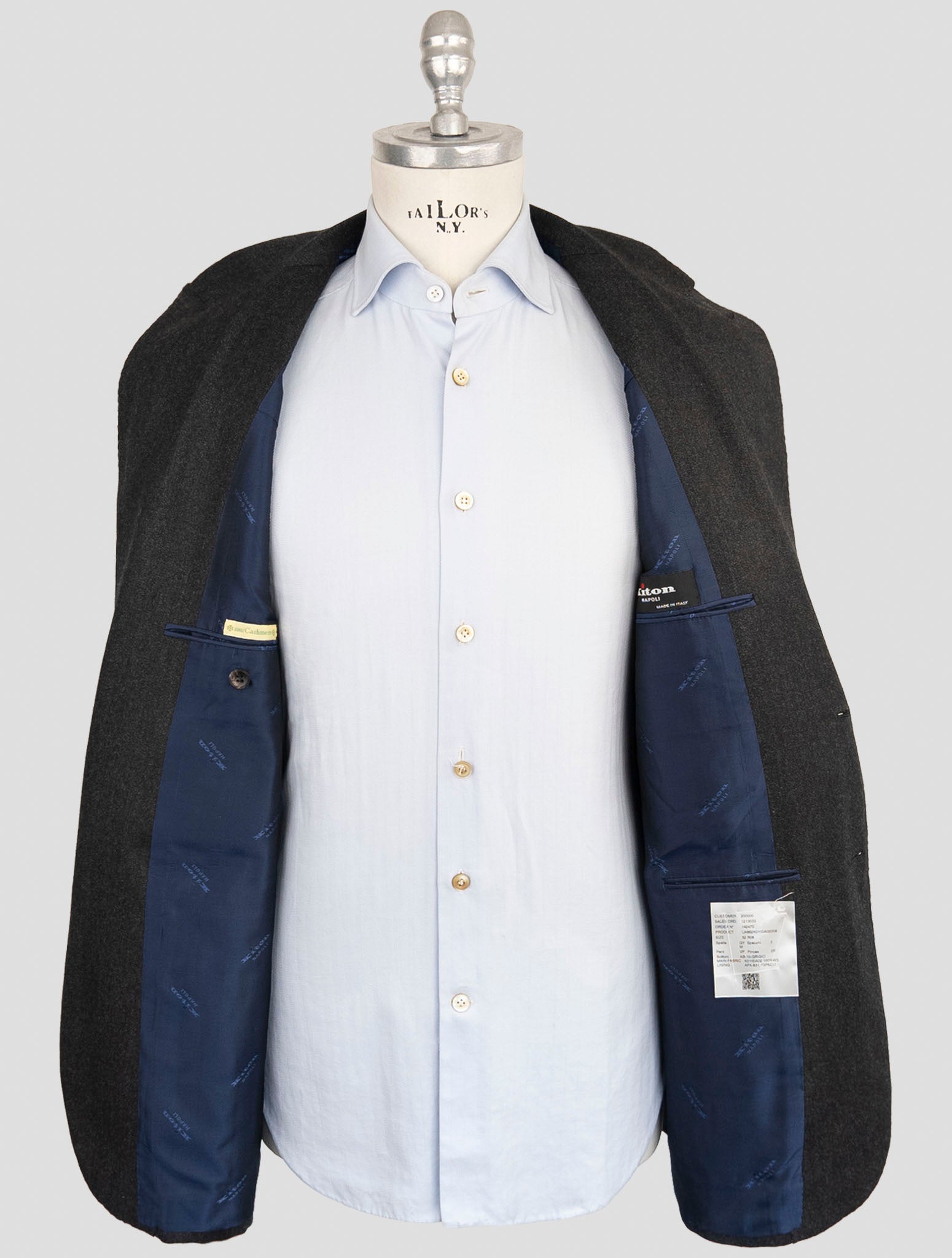 Kiton Dark Gray Cashmere Suit