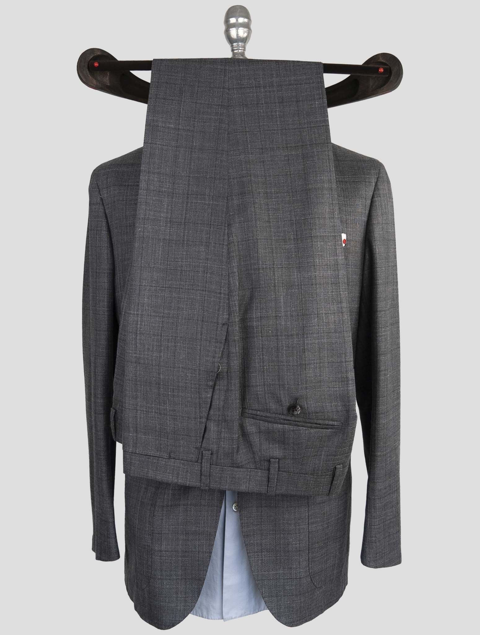 Kiton Gray Cashmere Silk Linen Suit