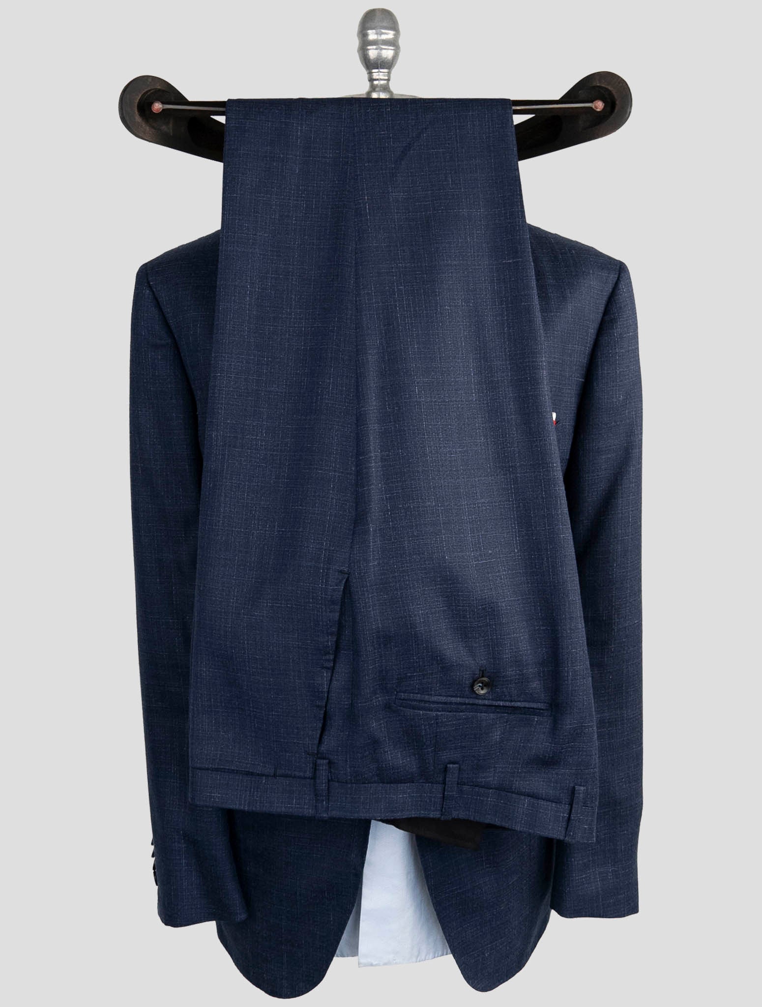 Kiton Blue Cashmere Silk Linen Suit