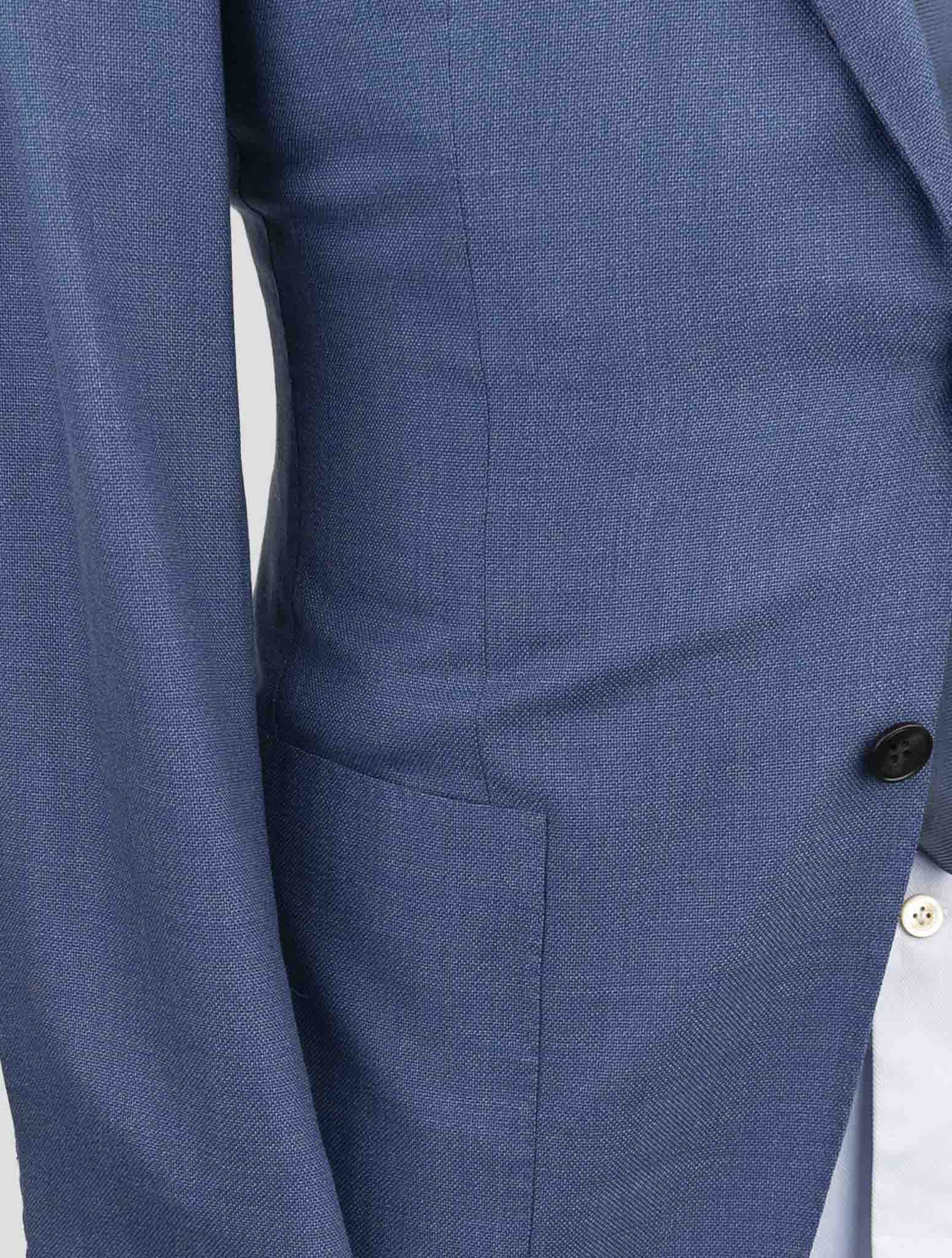 Kiton Blue Fleece Wool Cashmere Suit