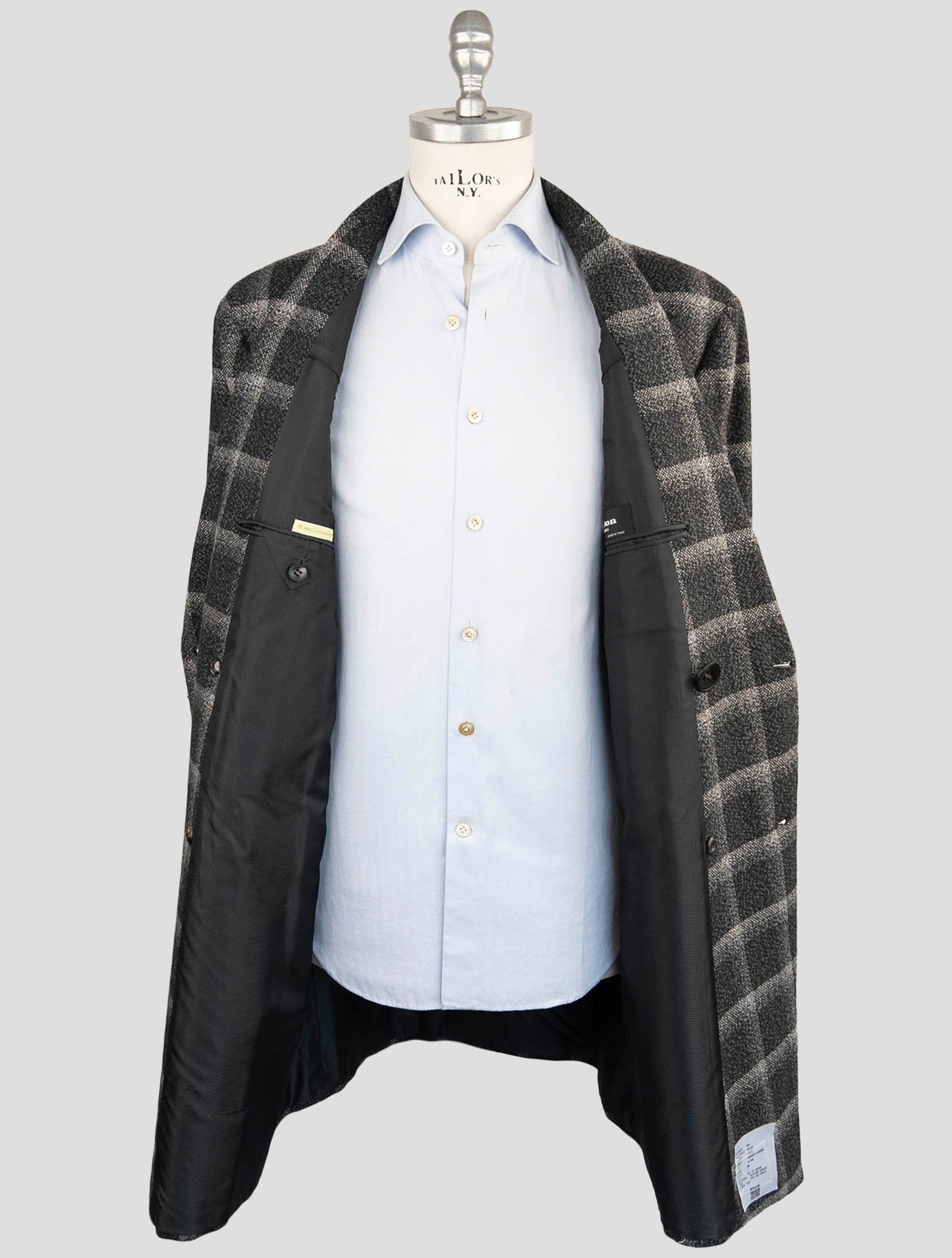 Kiton Dark Gray Cashmere Overcoat