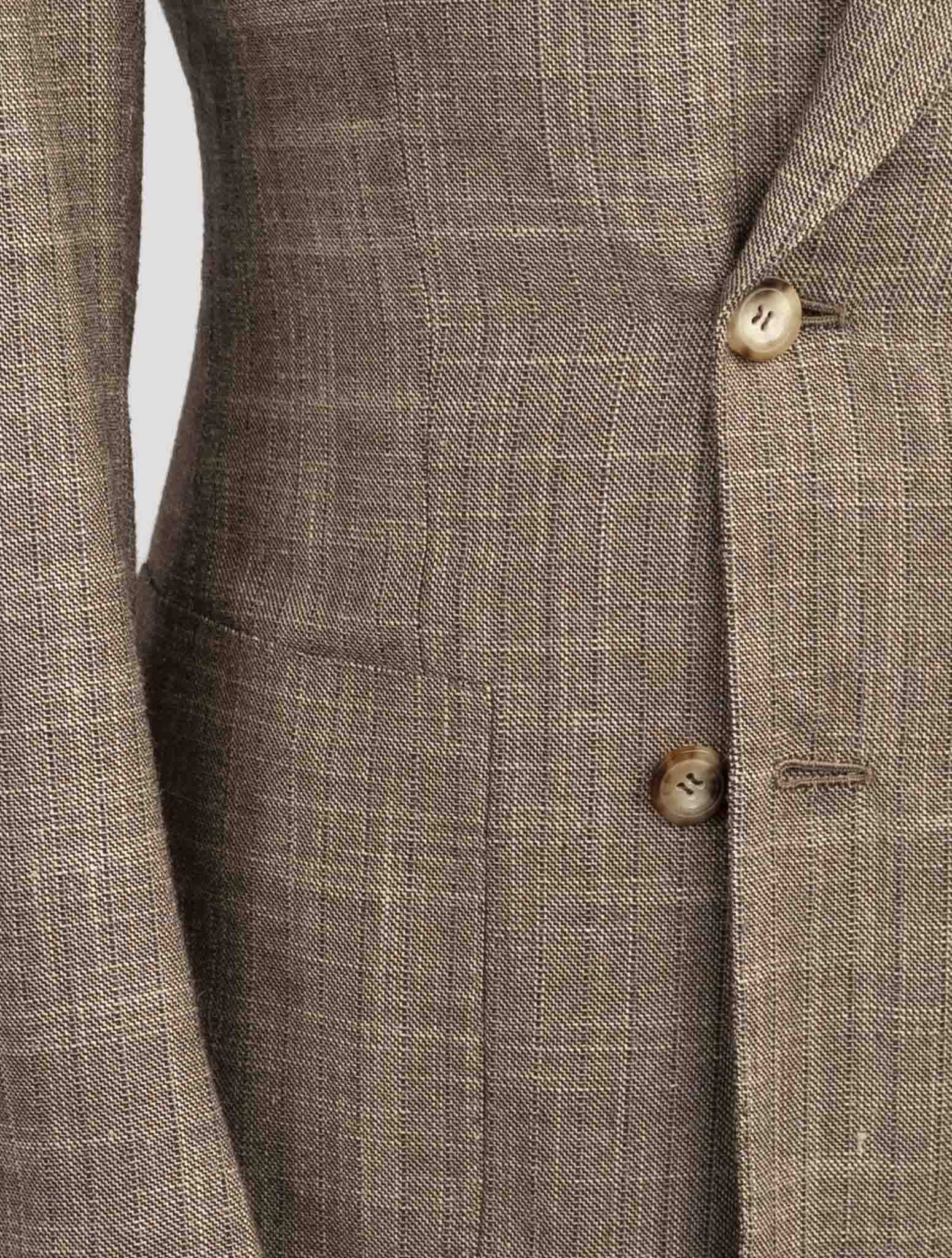 Kiton Brown Cashmere Silk Blazer