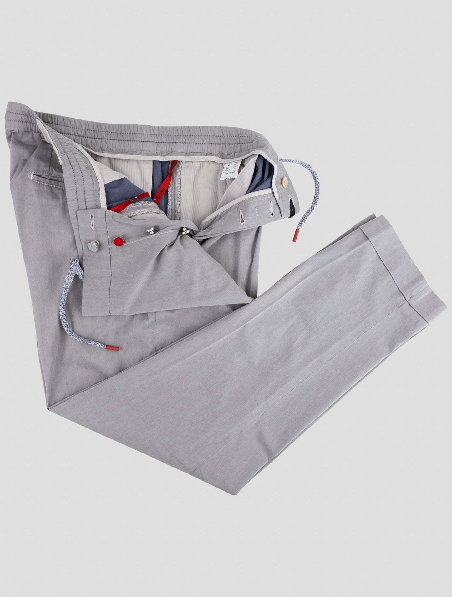 Kiton Gray Cotton Ea Pants