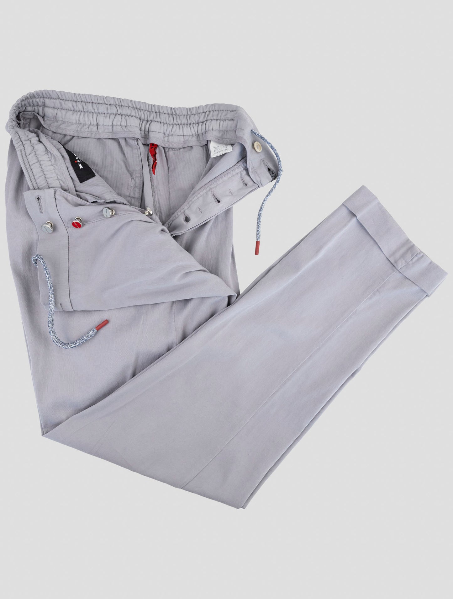 Kiton Light Gray Lyocell Cotton Ea Pants