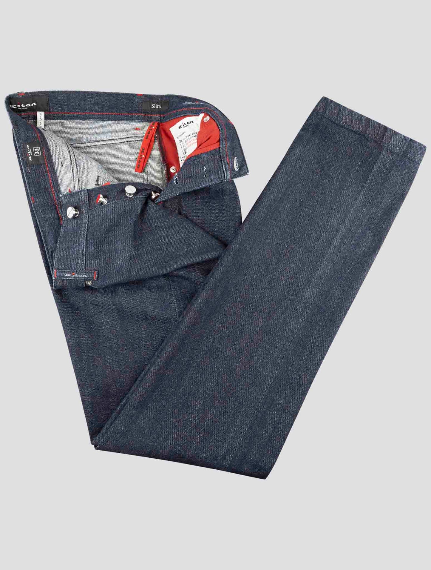 Kiton Blue Cotton Ea Jeans