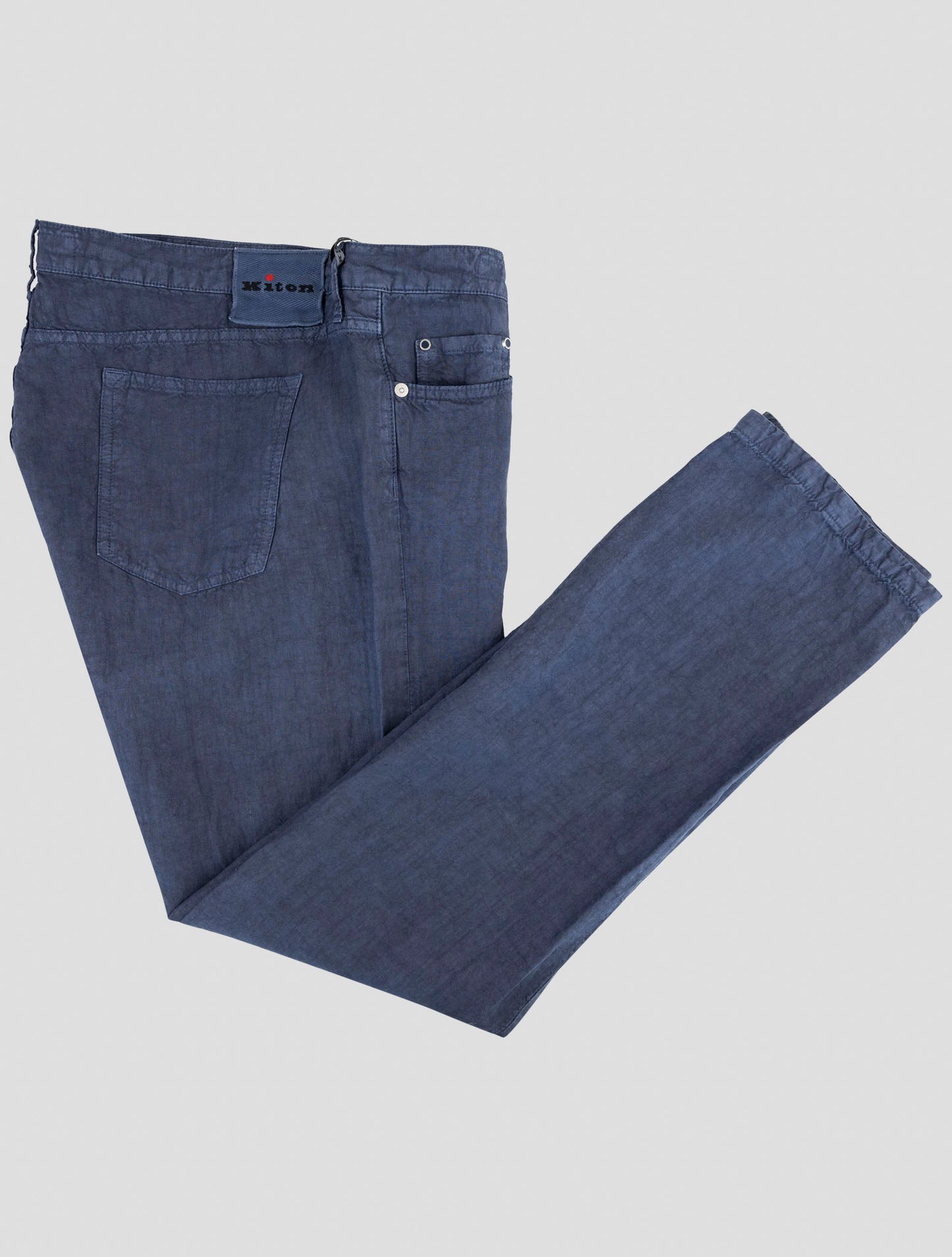 Kiton Blue Linen Jeans