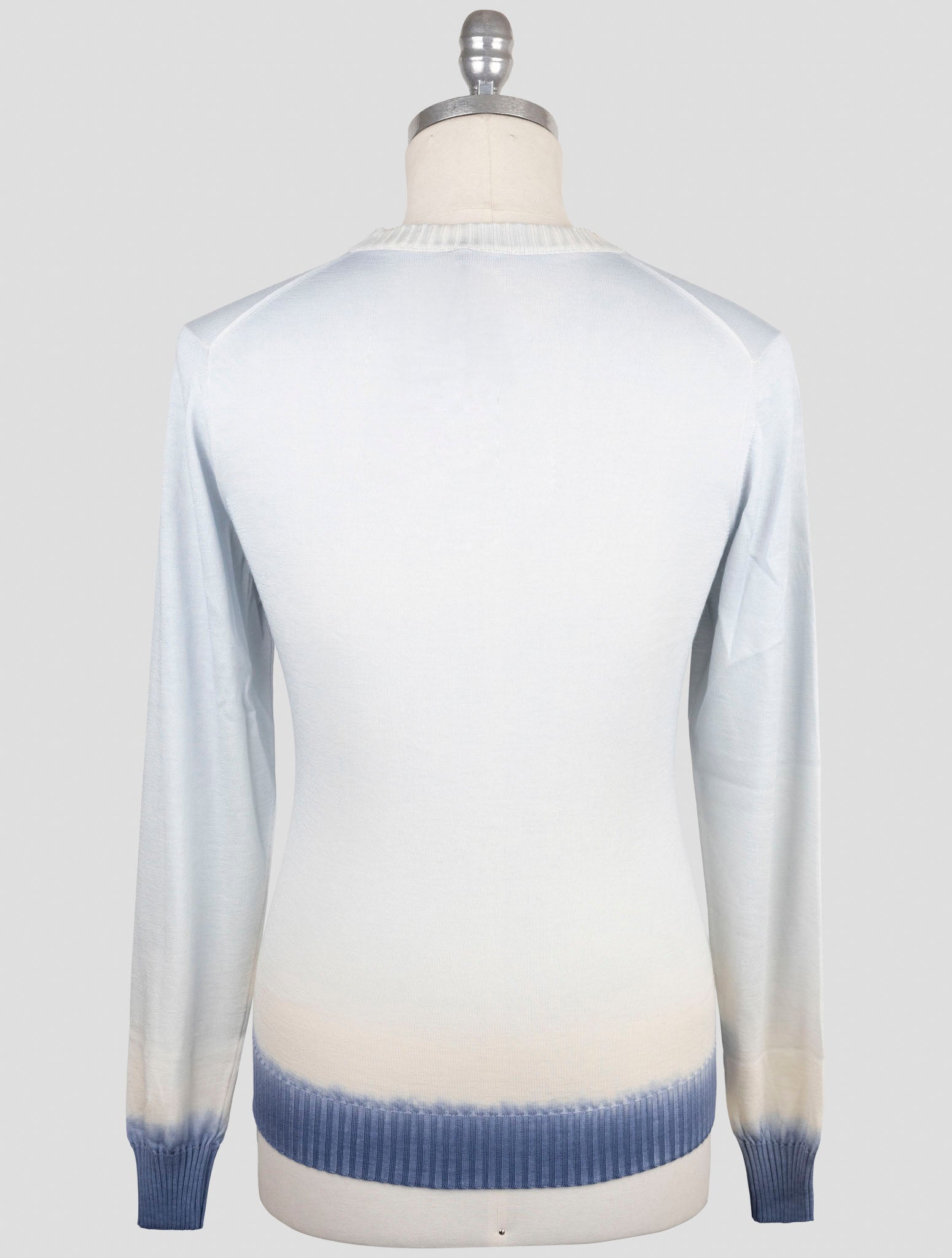 Kiton Light Blue Cashmere Silk Sweater Crewneck
