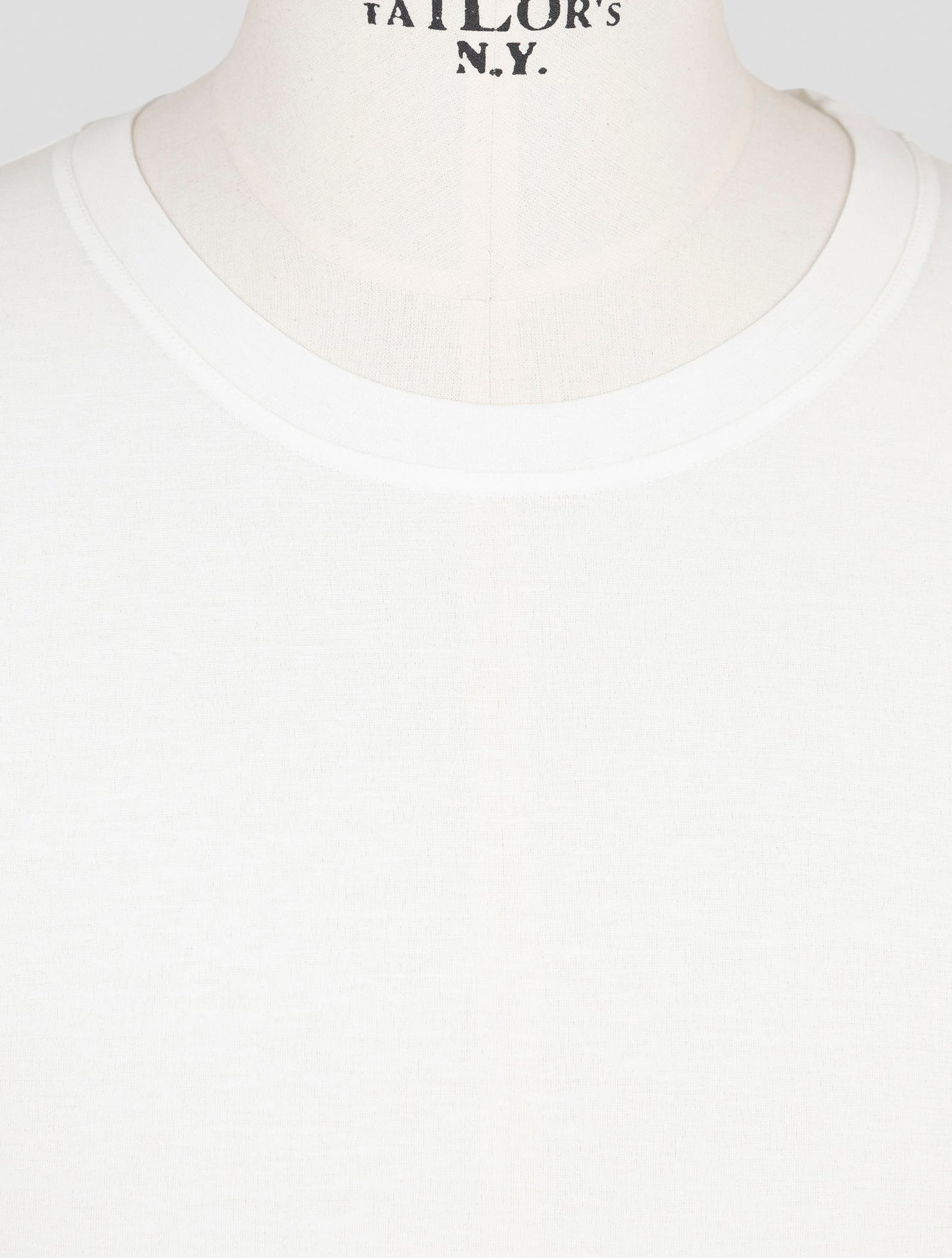 Kiton White Cotton Sweater Crewneck