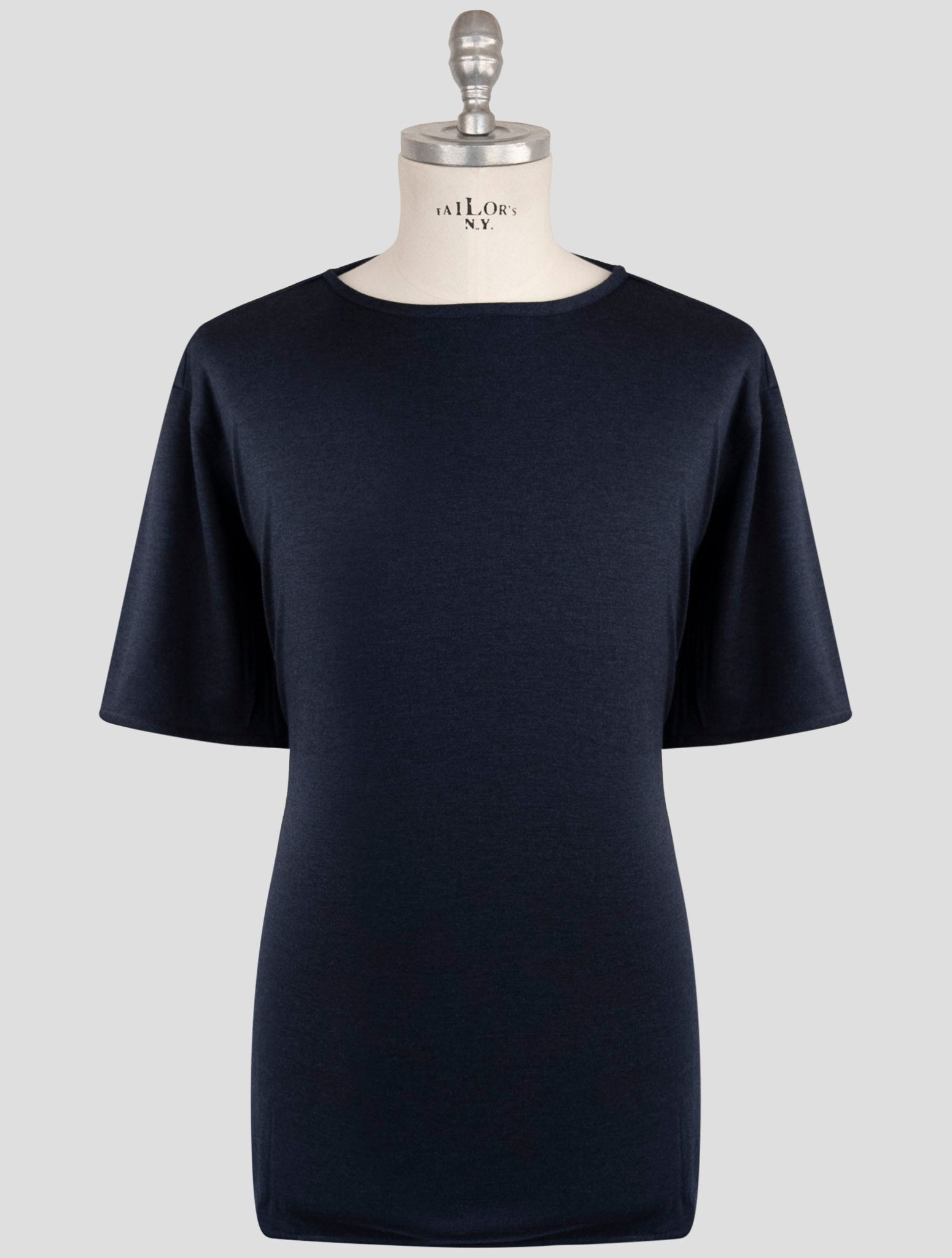 Kiton Blue Cashmere Silk T-Shirt