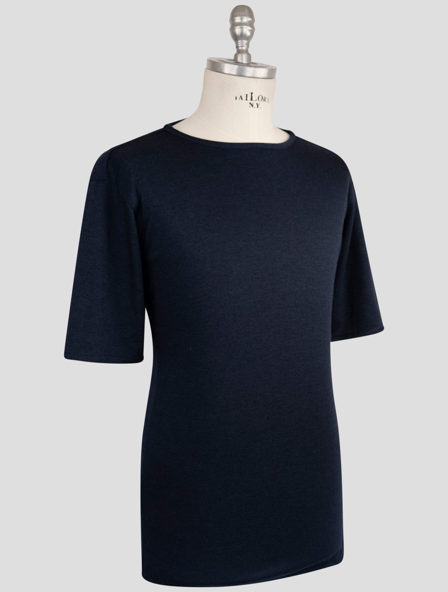 Kiton Blue Cashmere Silk T-Shirt