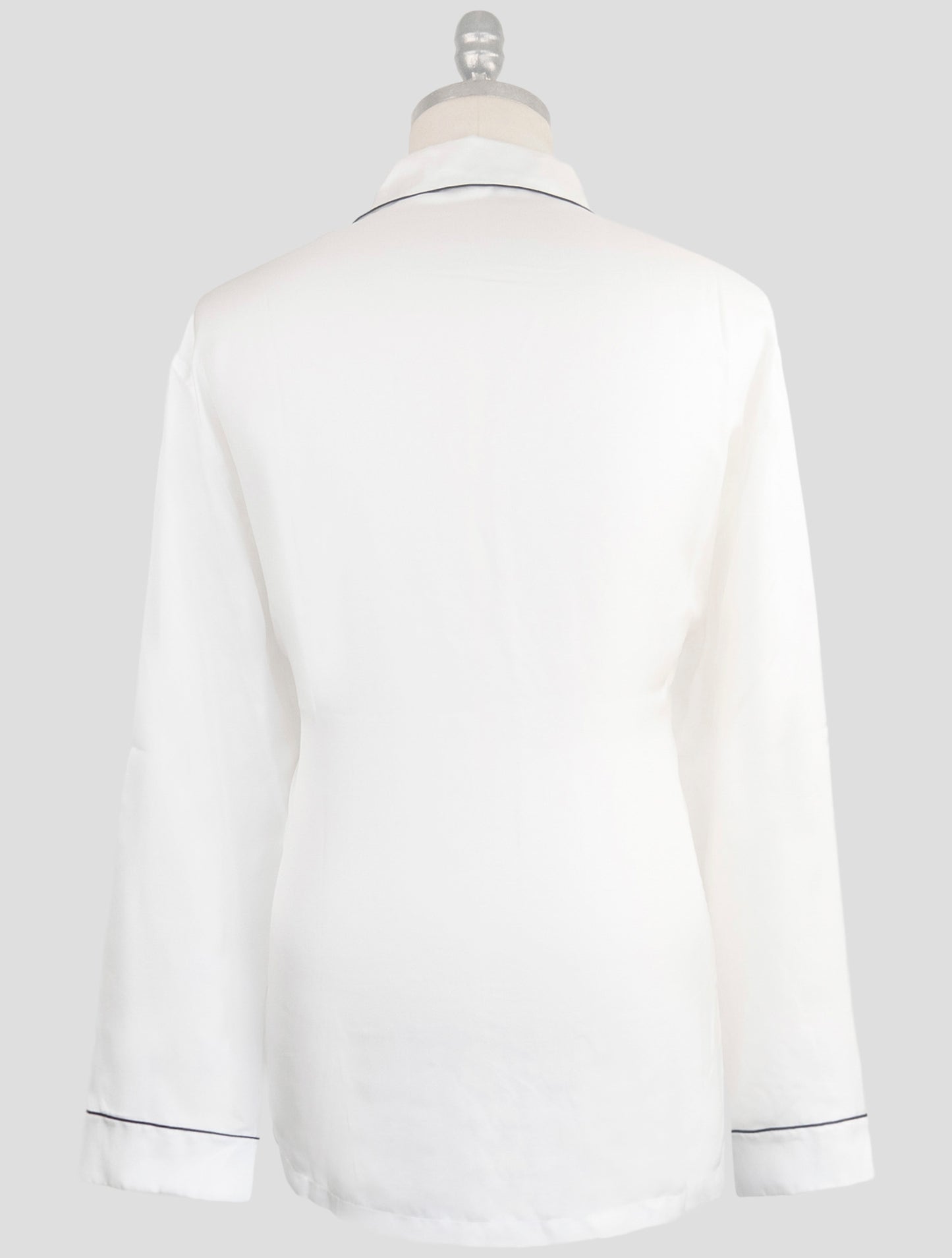 Kiton White Silk Pajamas Shirt