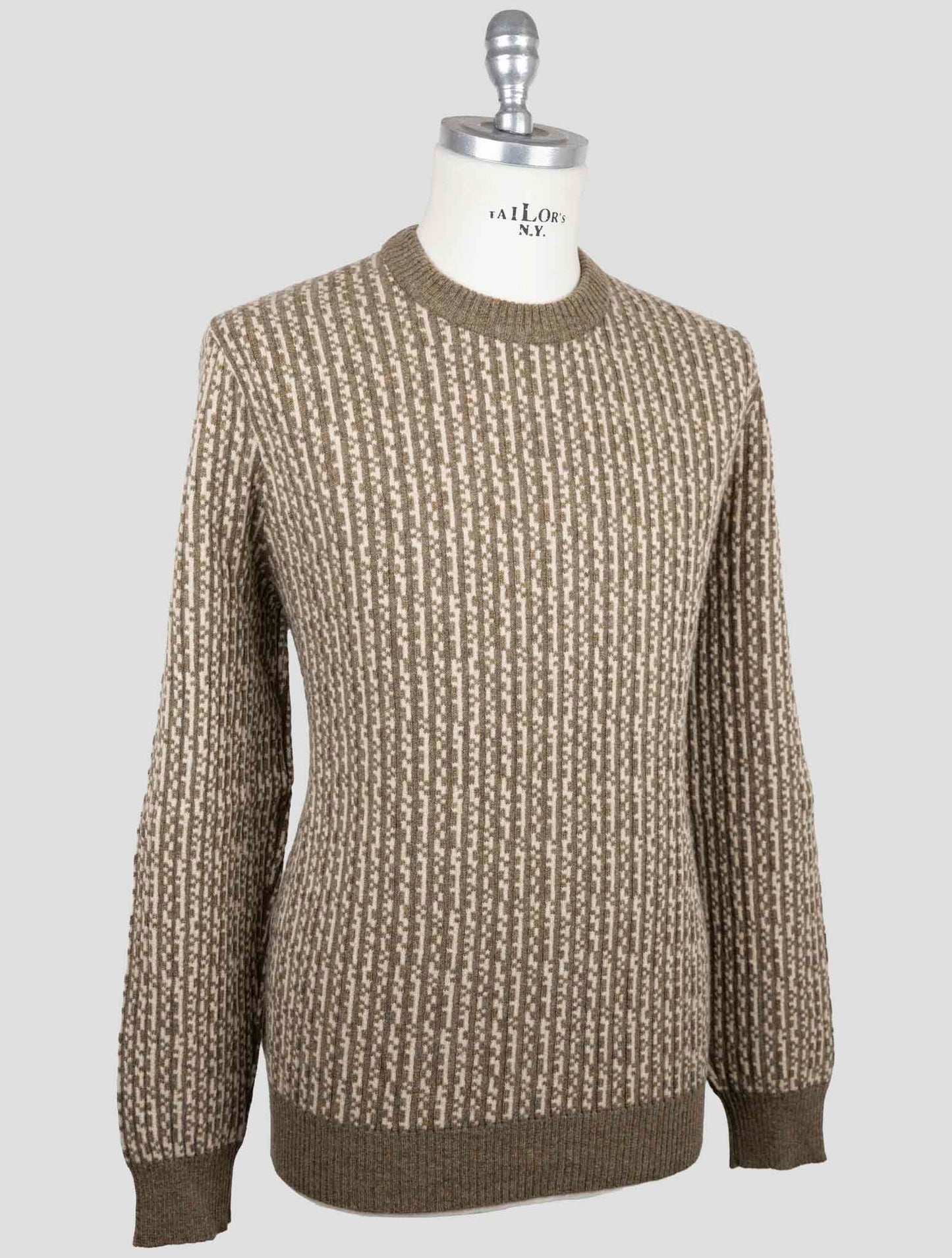 Kiton Beige Cashmere Sweater Crewneck