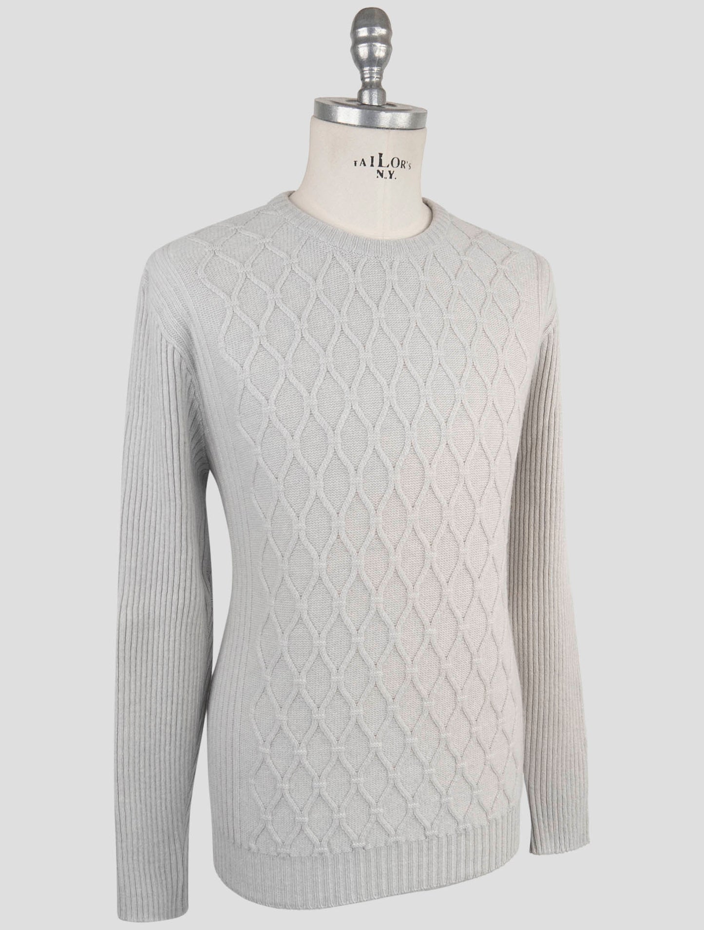 Kiton Gray Cashmere Sweater Crewneck