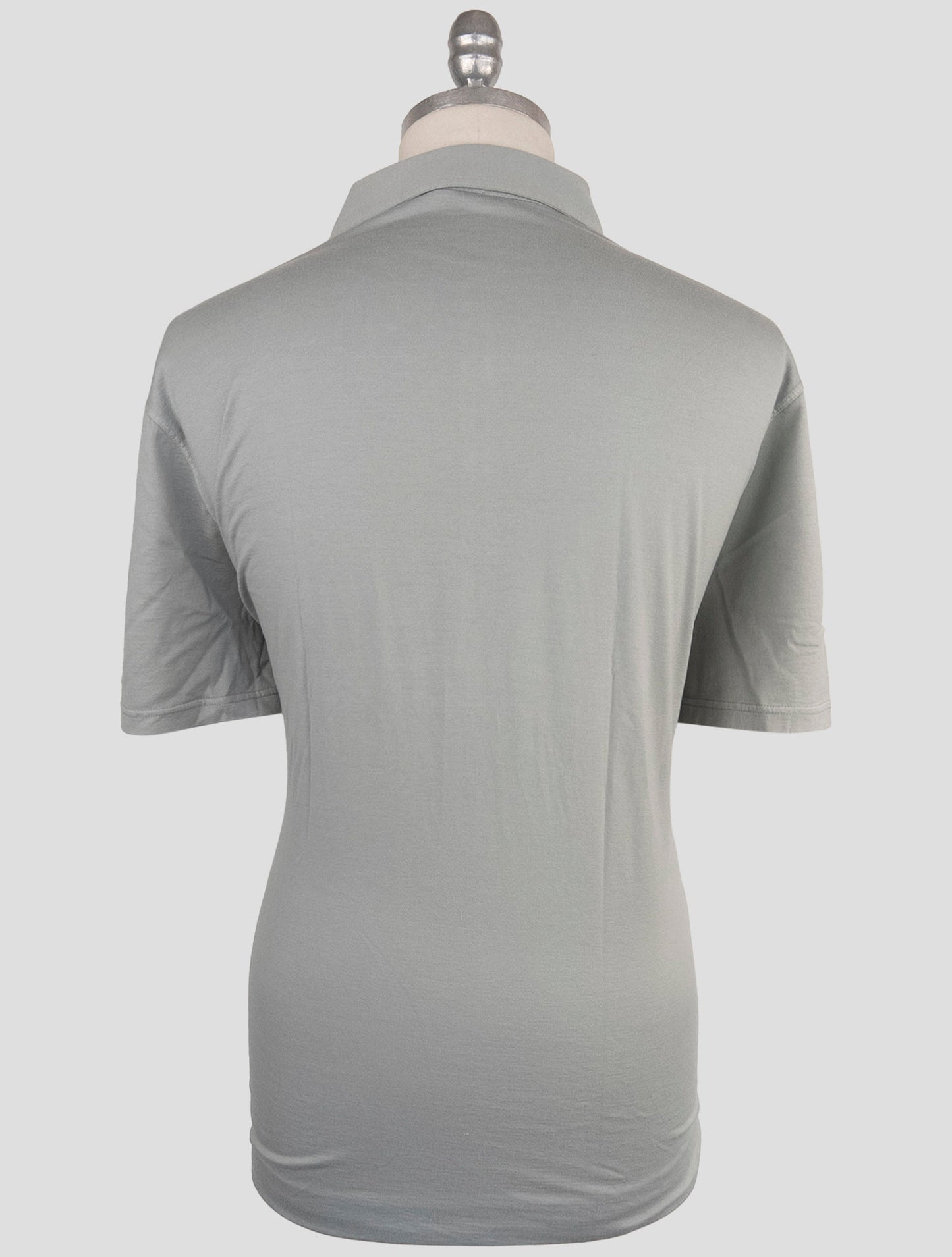 Kiton Gray Cotton Cashmere Polo