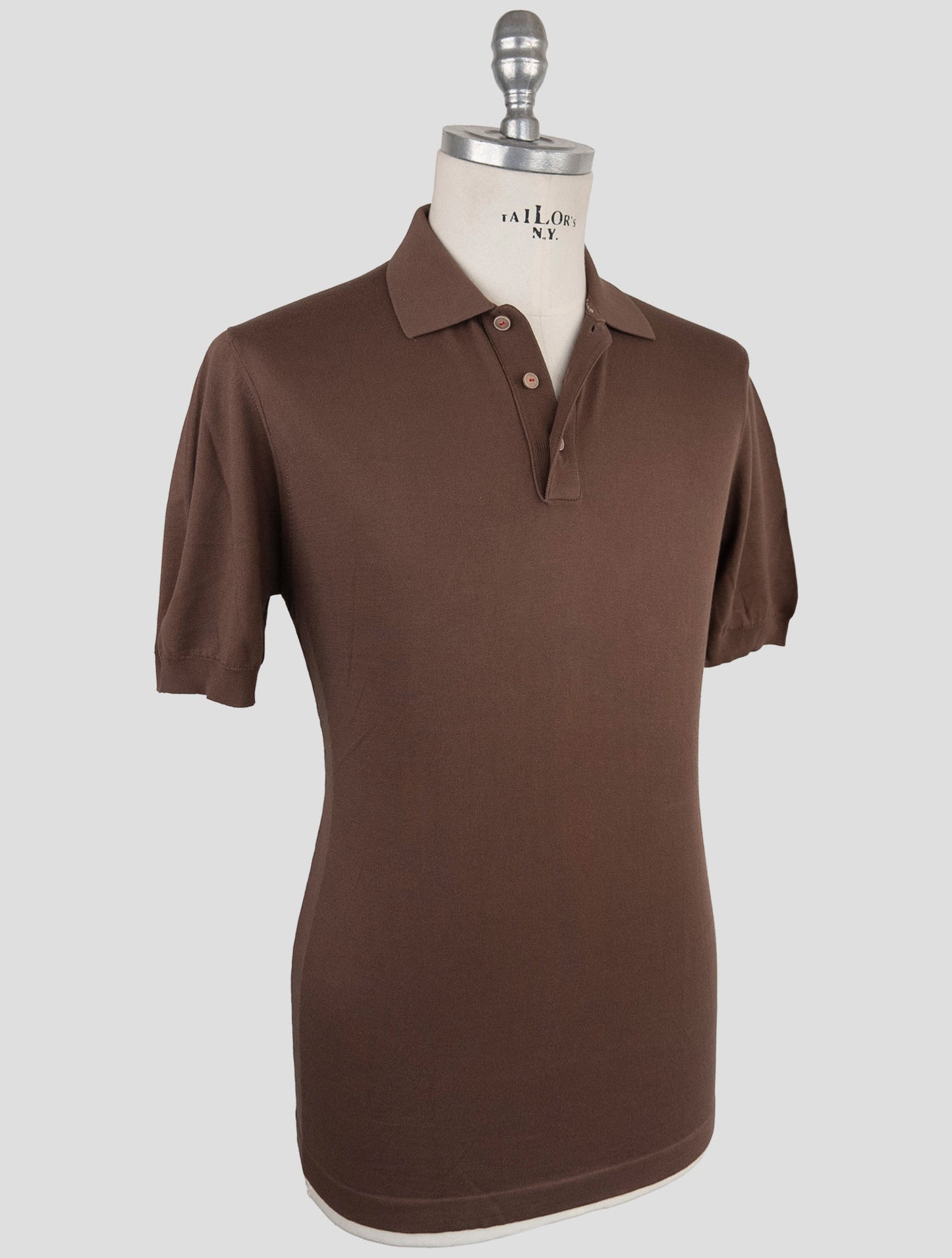 Kiton Brown Cotton Polo