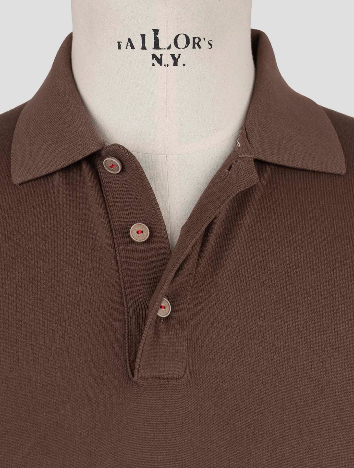 Kiton Brown Cotton Polo