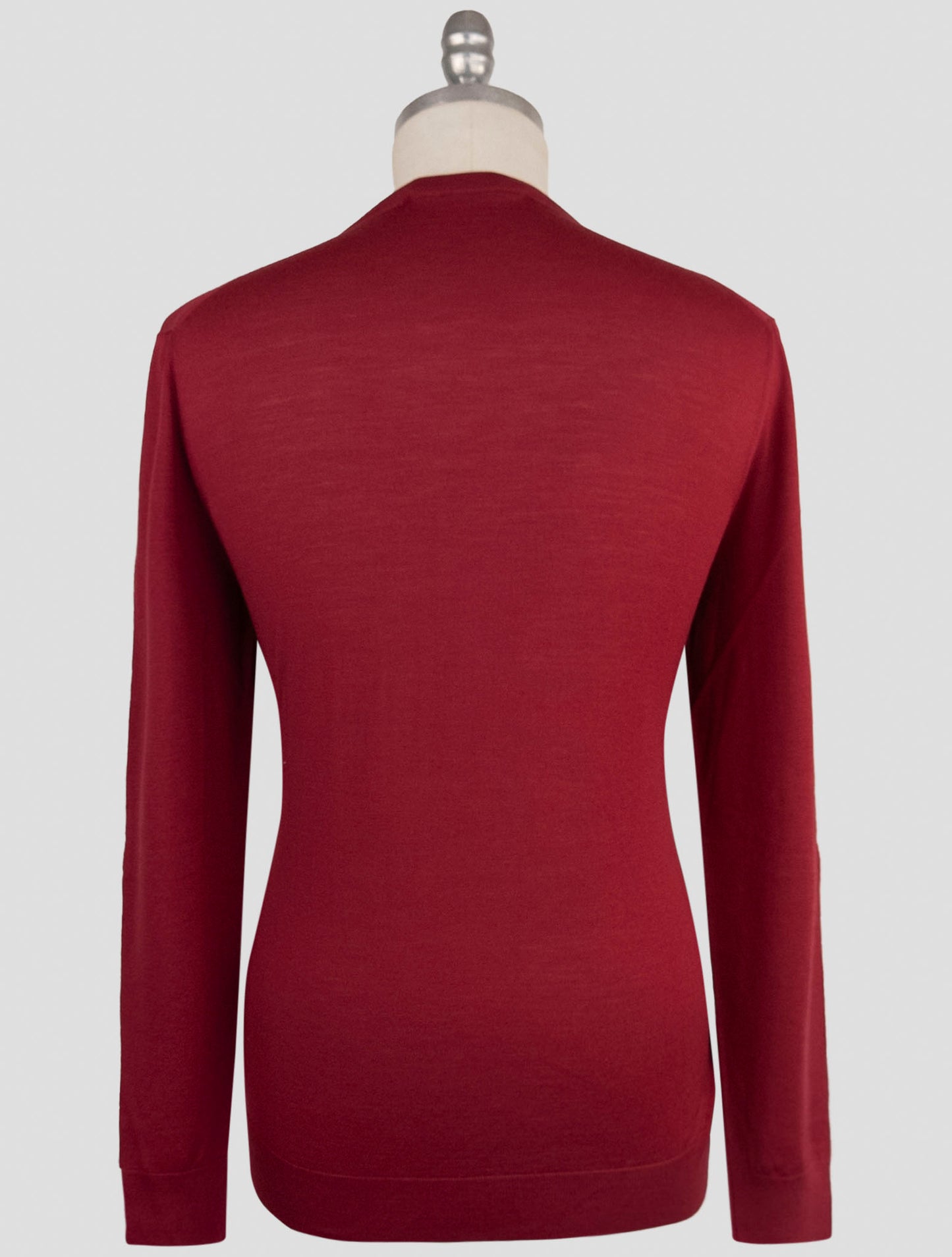 Kiton Red Wool Sweater V-Neck