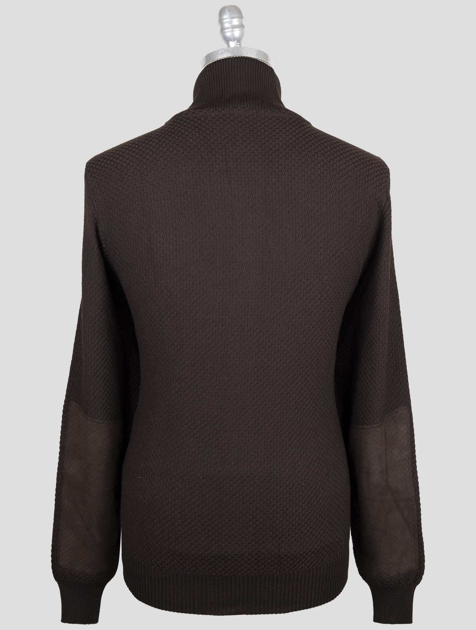 Kiton Brown Cashmere Silk Sweater Cardigan