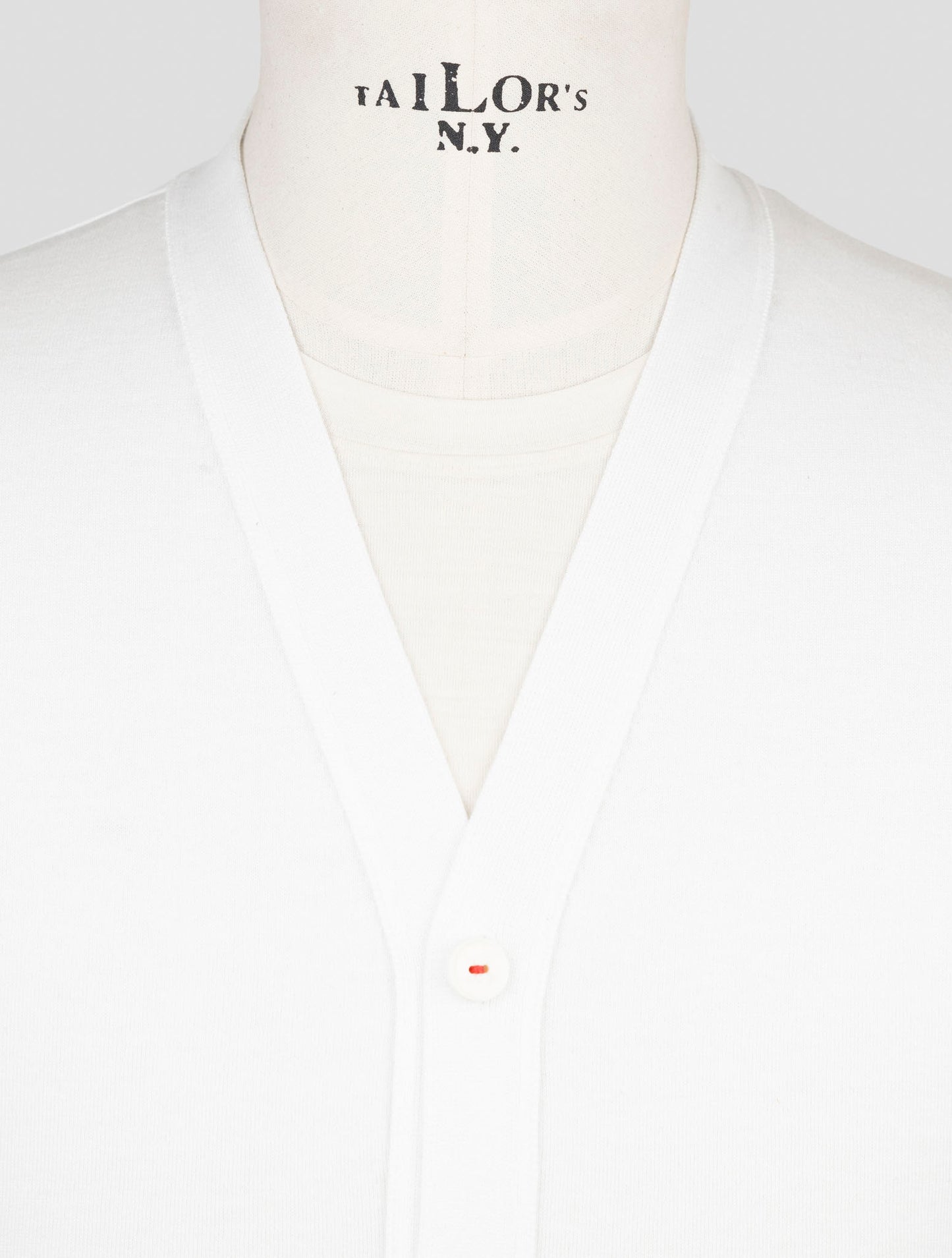 Kiton White Cotton Sweater Gilet Cardigan